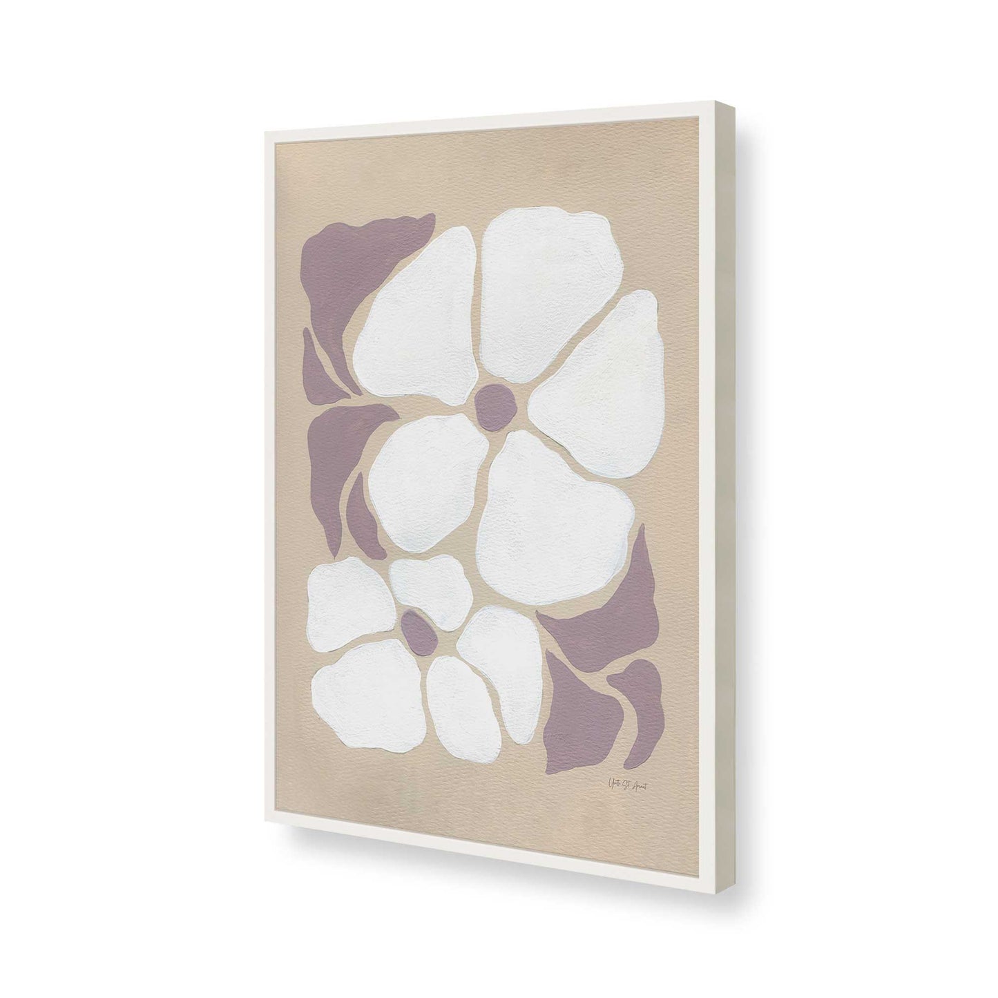 [Color:Opaque White], Picture of art in a Opaque White frame of the corner