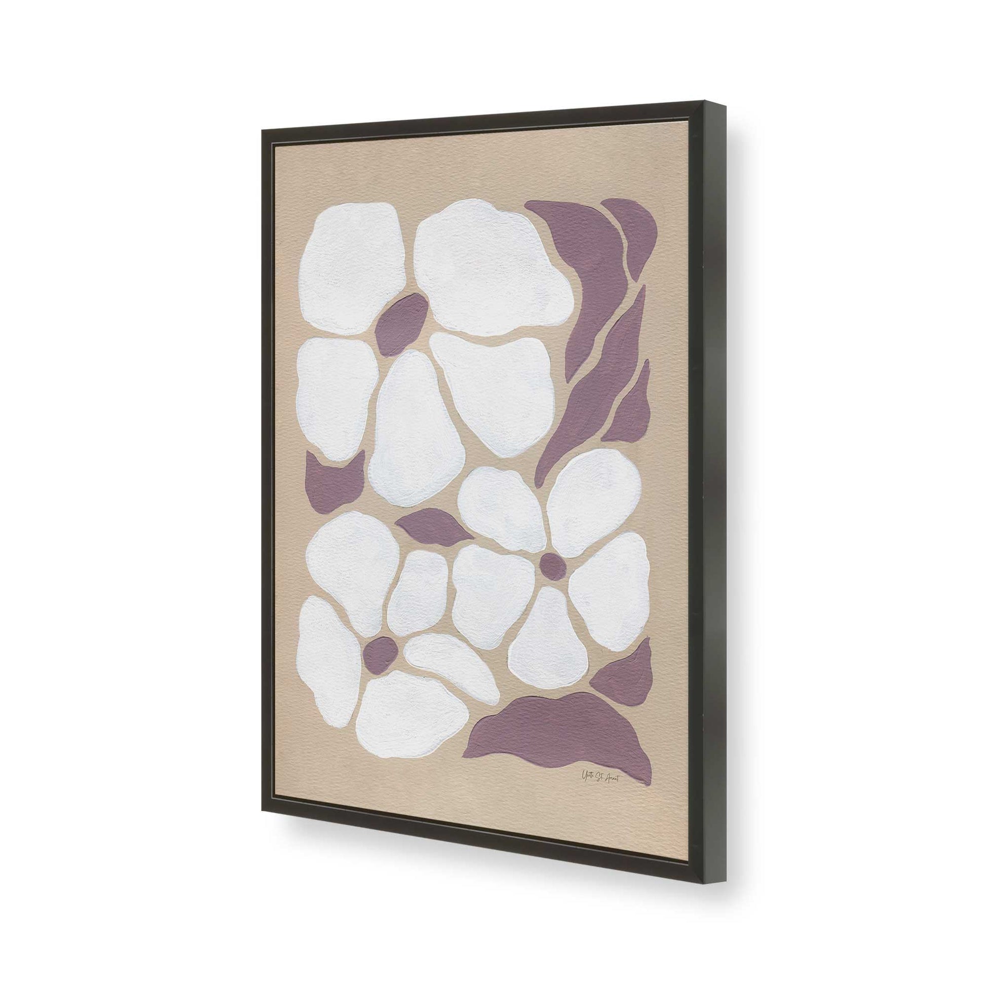 [Color:Satin Black], Picture of art in a Satin Black frame of the corner