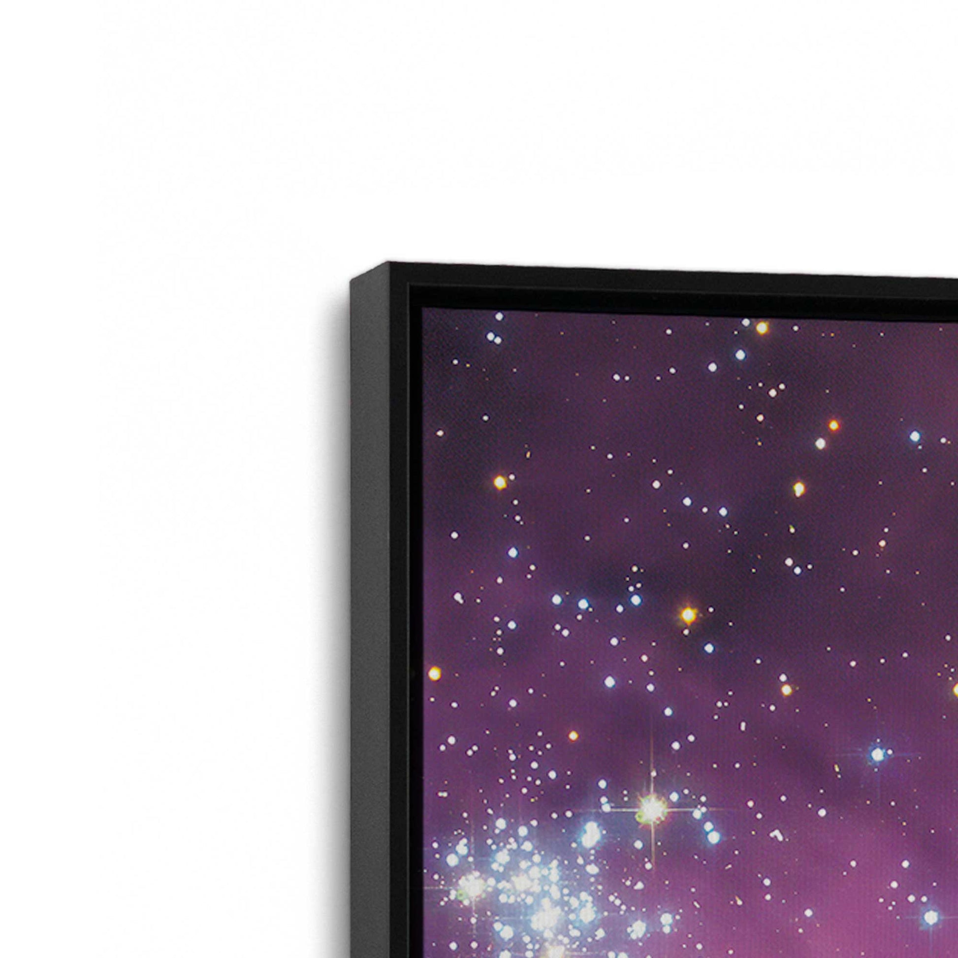 [Color:Satin Black], Picture of art in a Satin Black frame at an angle