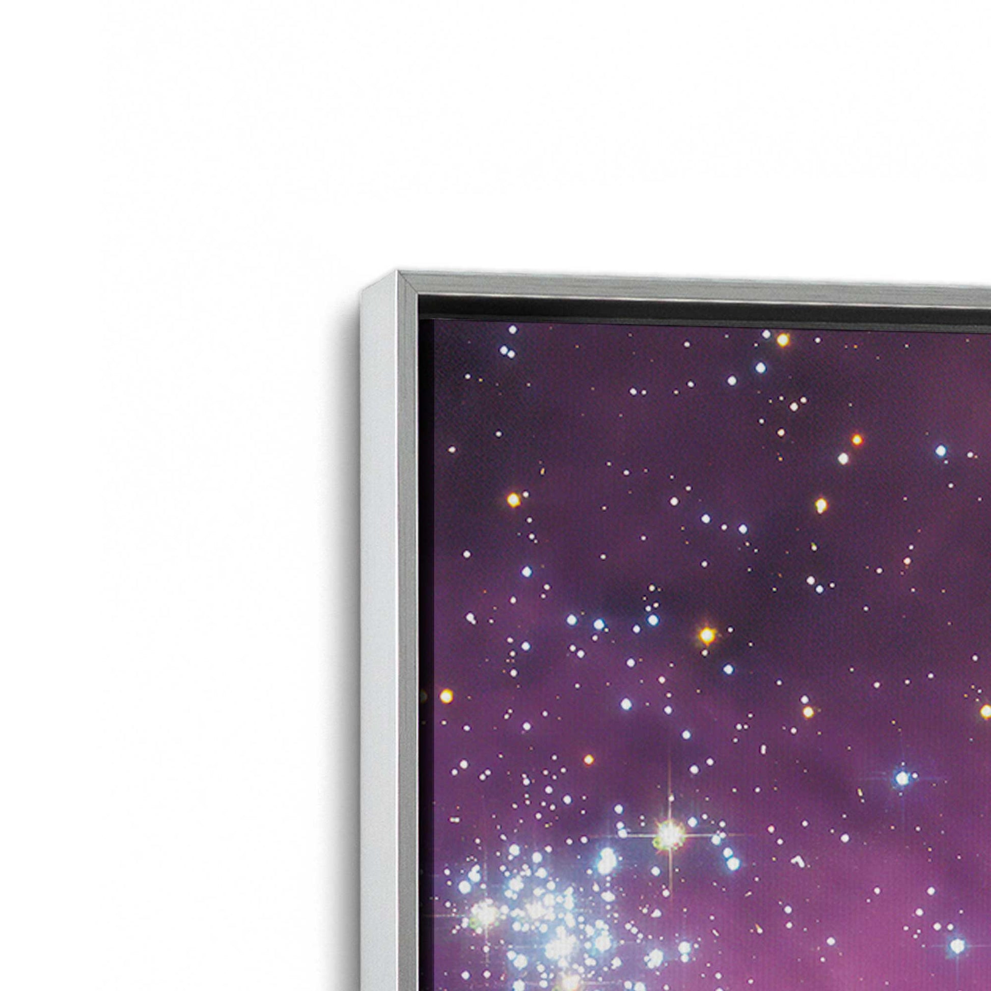 [Color:Polished Chrome], Picture of art in a Polished Chrome frame at an angle