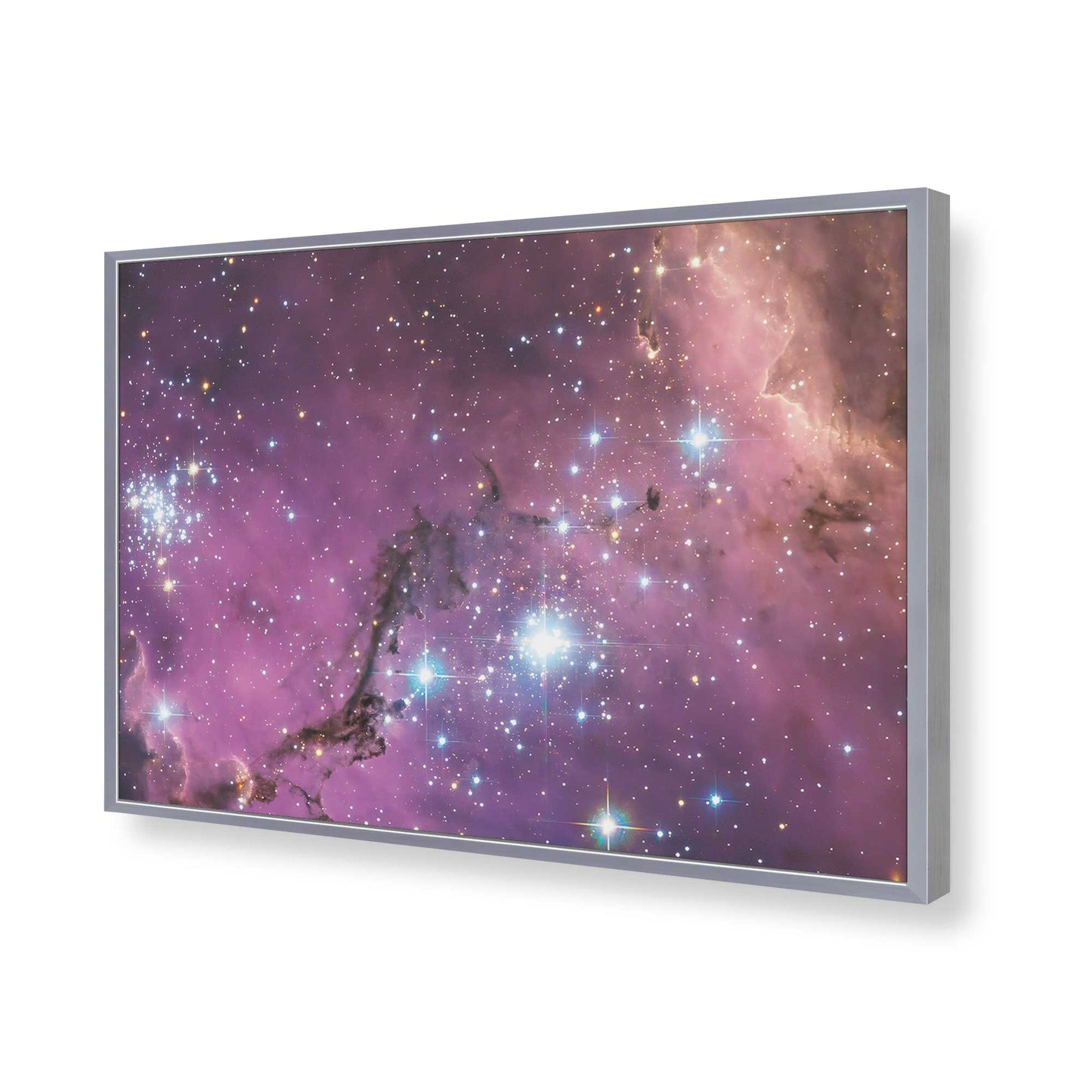 [Color:Polished Chrome], Picture of art in a Polished Chrome frame of the corner