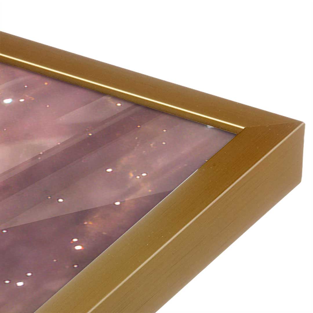 [Color:Polished Gold], Picture of art in a Polished Gold frame at an angle