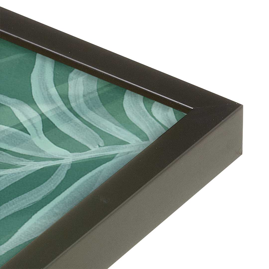 [Color:Satin Black], Picture of art in a Satin Black frame at an angle