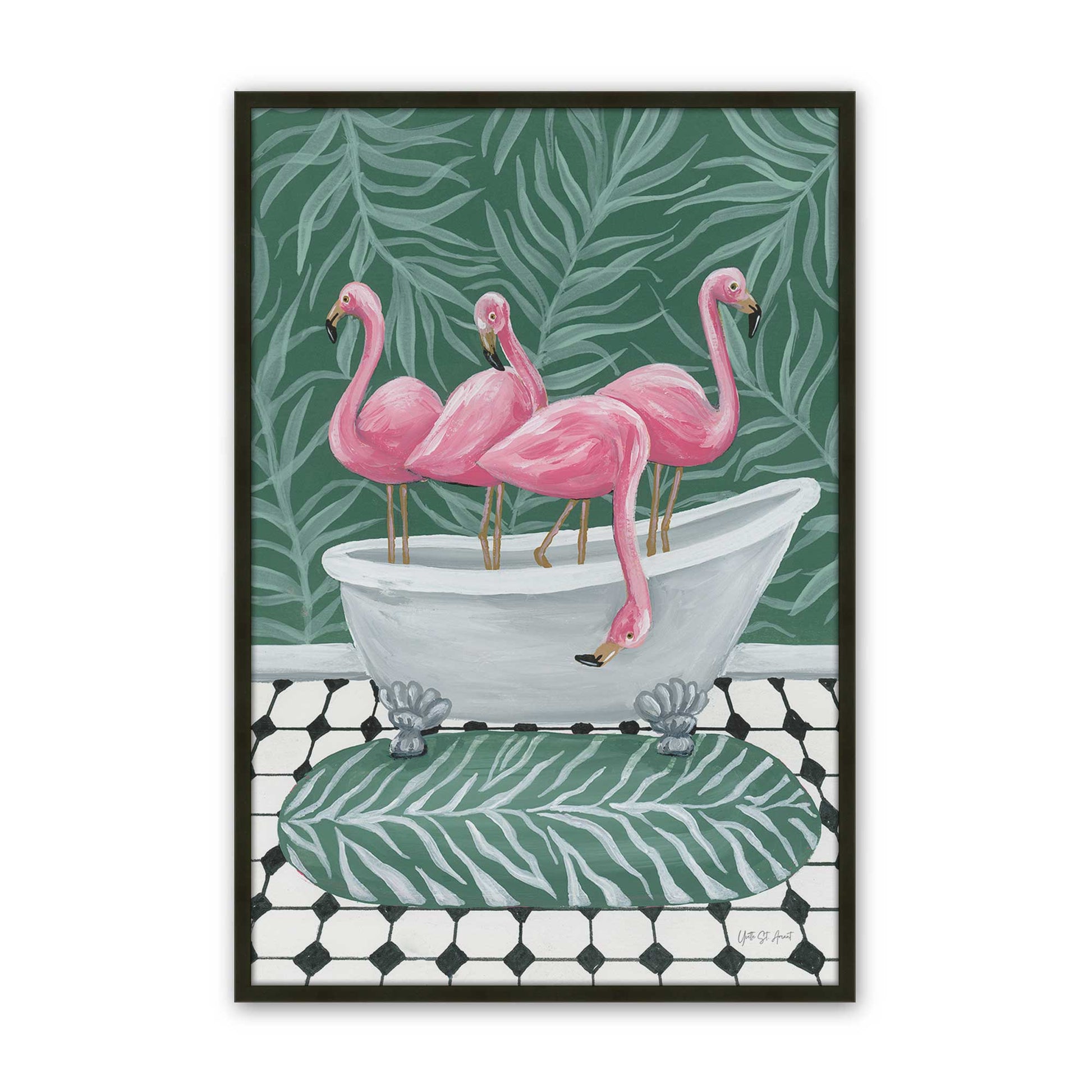 [Color:Satin Black], Picture of art in a Satin Black frame
