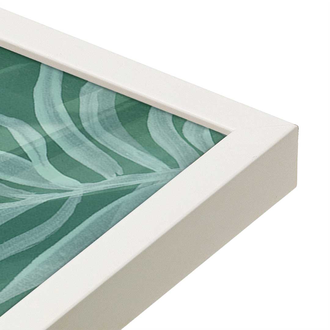 [Color:Opaque White], Picture of art in a Opaque White frame at an angle