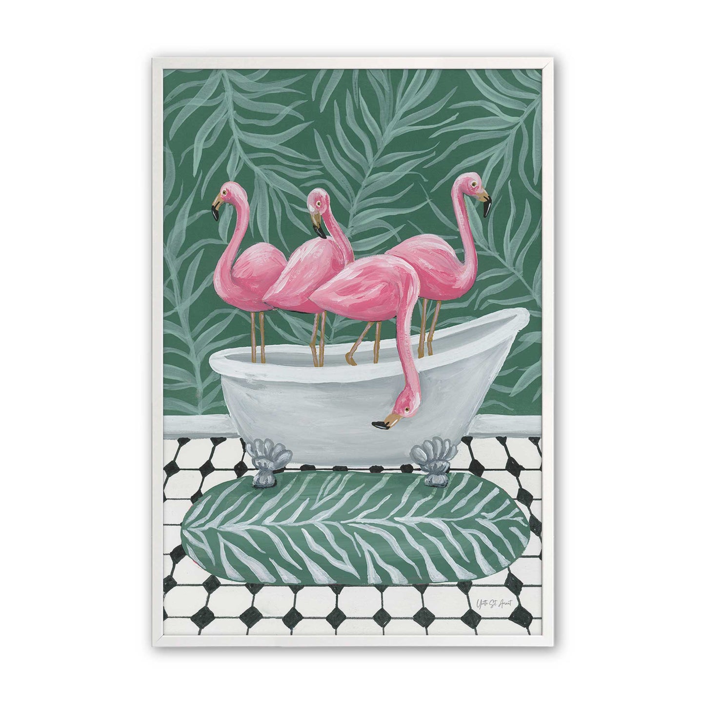 [Color:Opaque White], Picture of art in a Opaque White frame