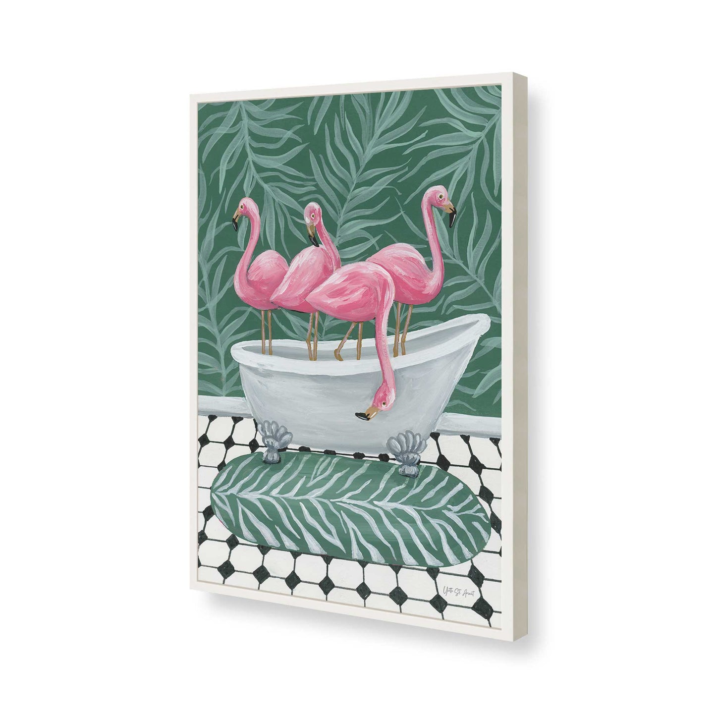 [Color:Opaque White], Picture of art in a Opaque White frame of the corner