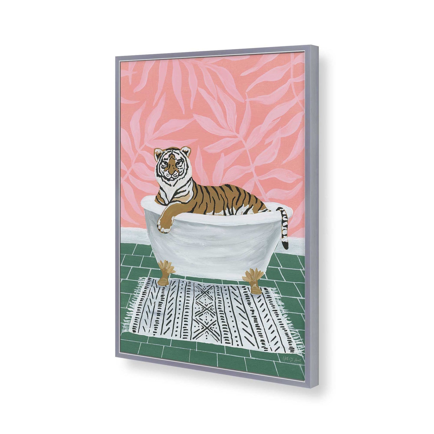 [Color:Polished Chrome], Picture of art in a Polished Chrome frame of the corner