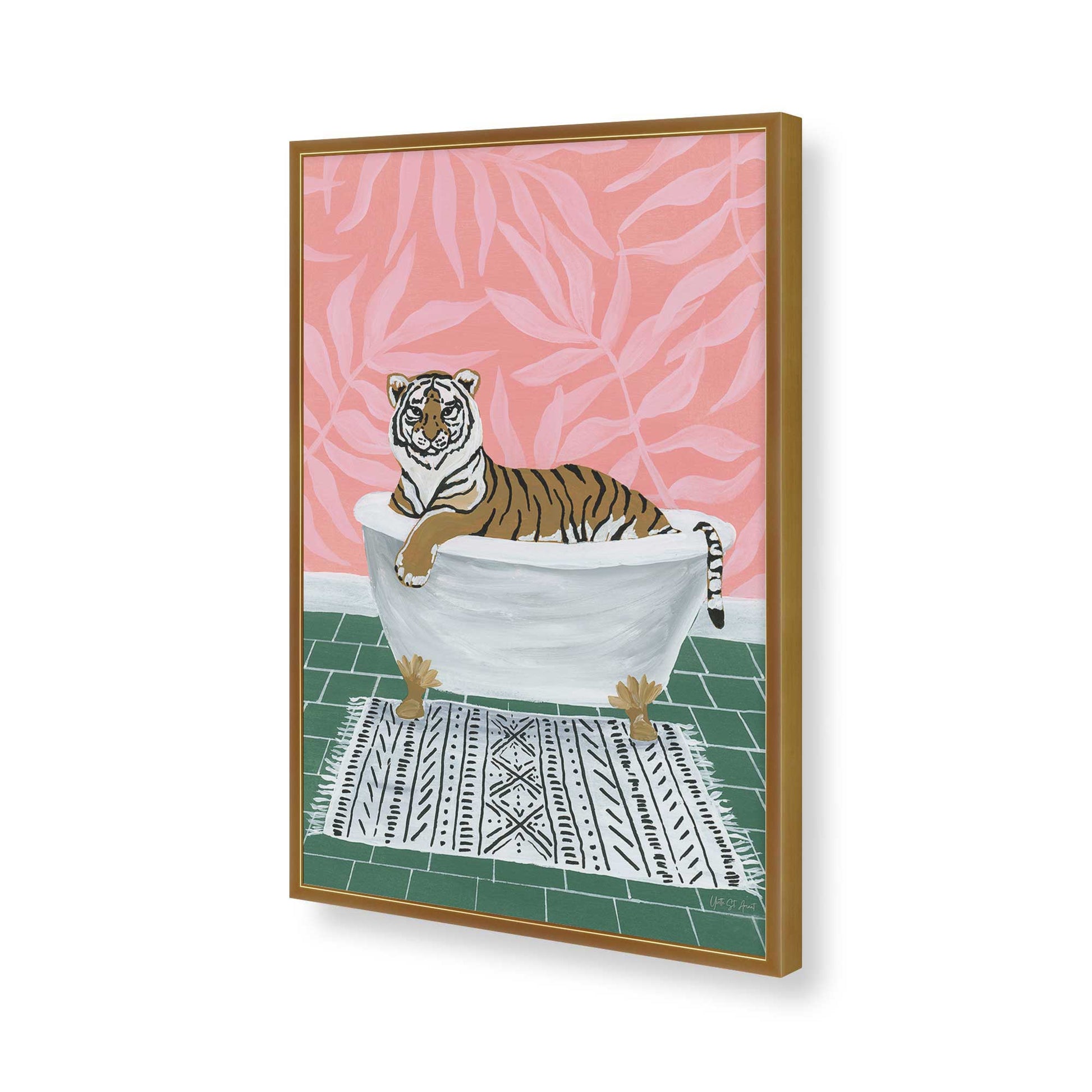 [Color:Polished Gold], Picture of art in a Polished Gold frame of the corner