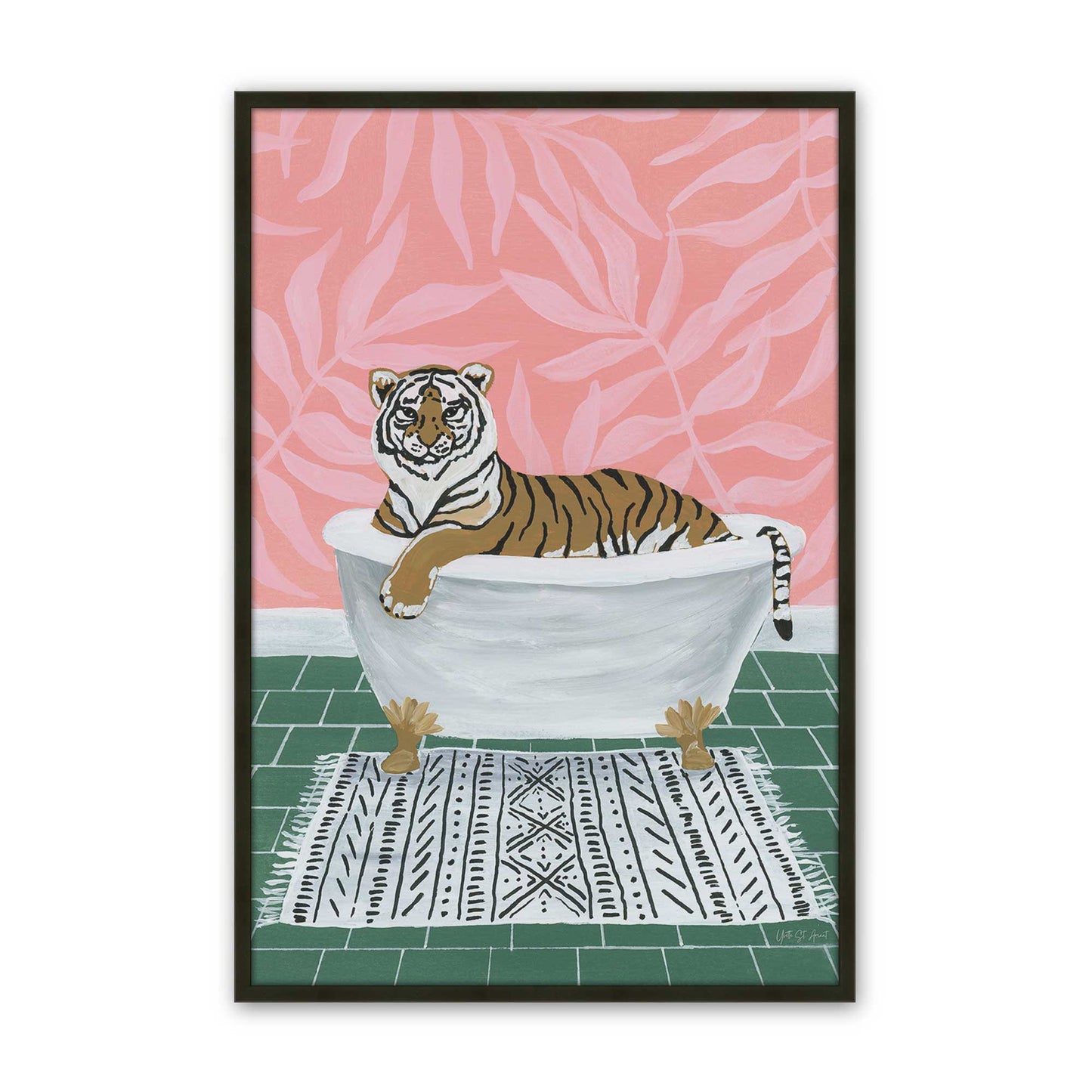 [Color:Satin Black], Picture of art in a Satin Black frame