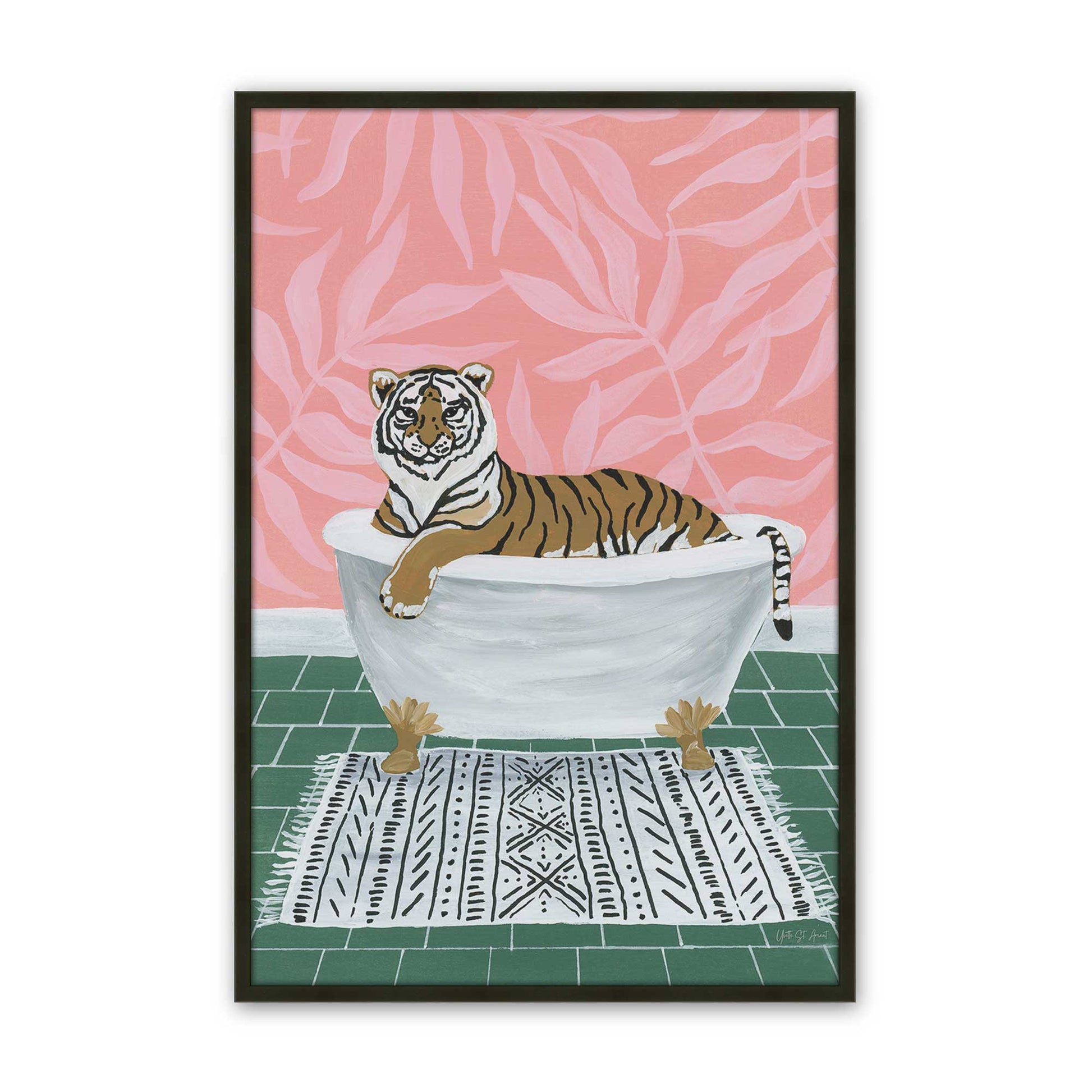 [Color:Satin Black], Picture of art in a Satin Black frame