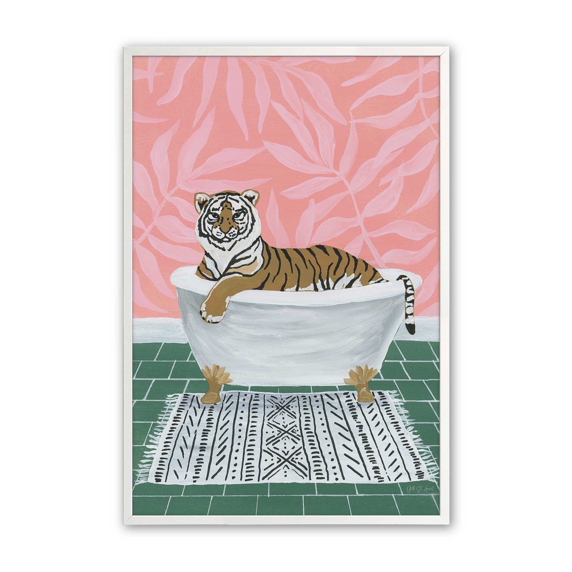 [Color:Opaque White], Picture of art in a Opaque White frame