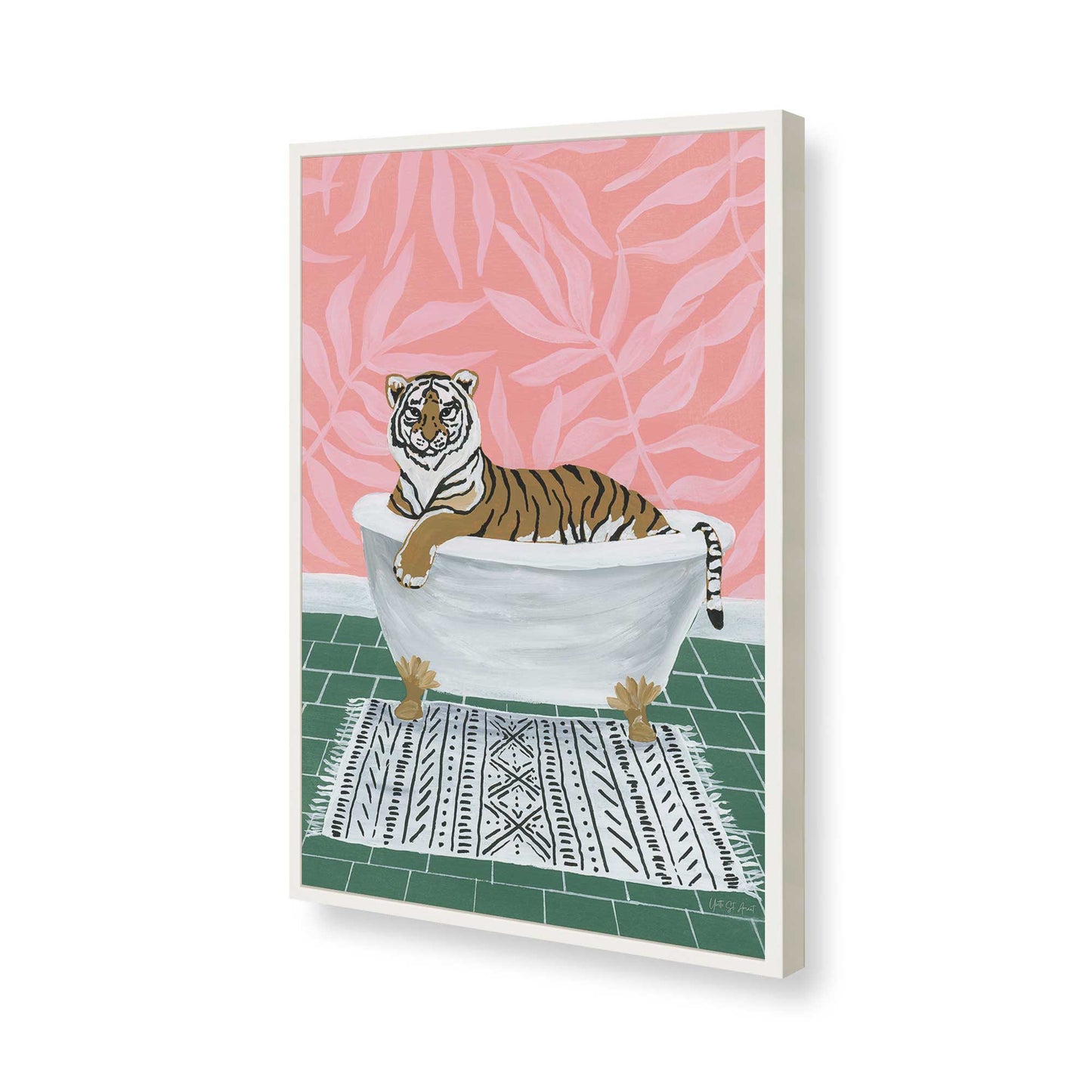 [Color:Opaque White], Picture of art in a Opaque White frame of the corner