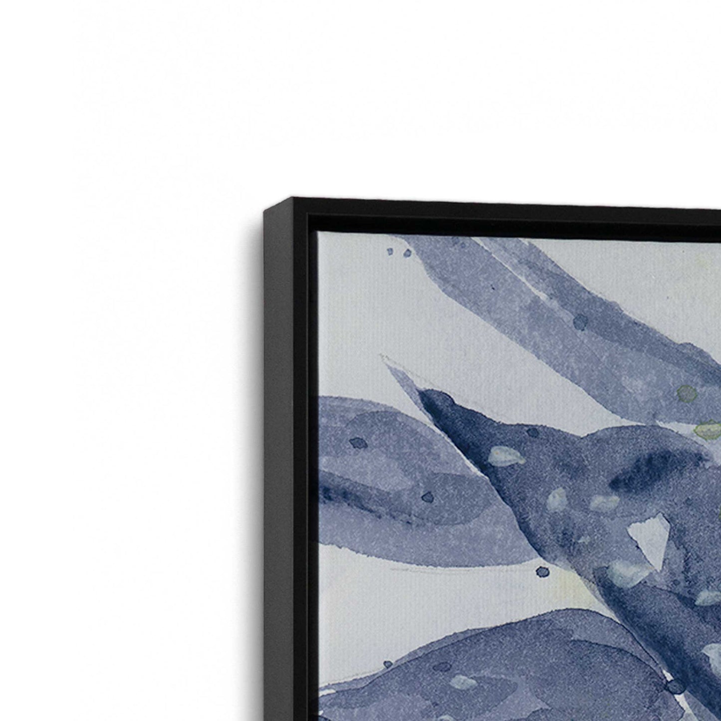 [Color:Satin Black], Picture of art in a Satin Black frame at an angle