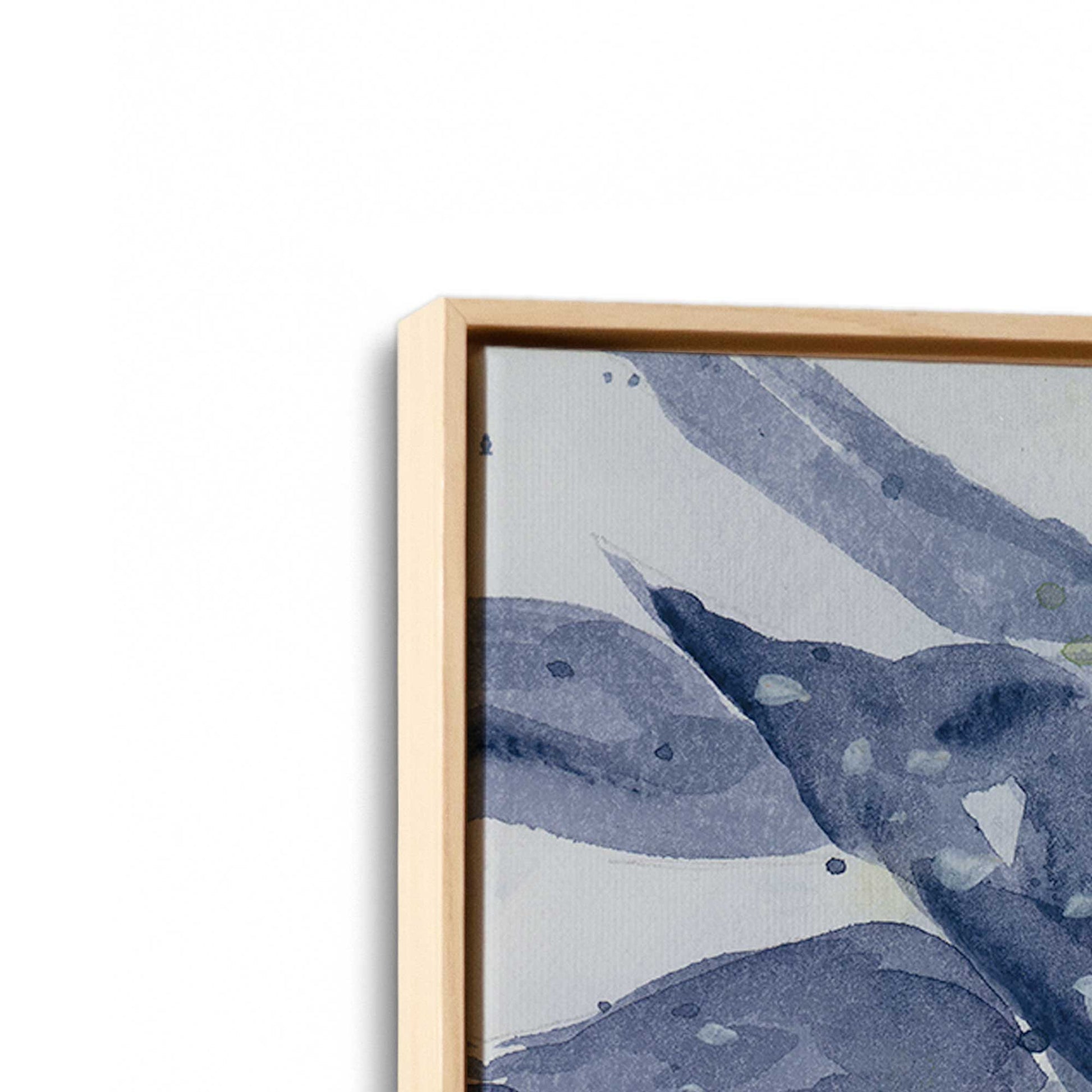 [Color:American Maple], Picture of art in a American Maple frame at an angle
