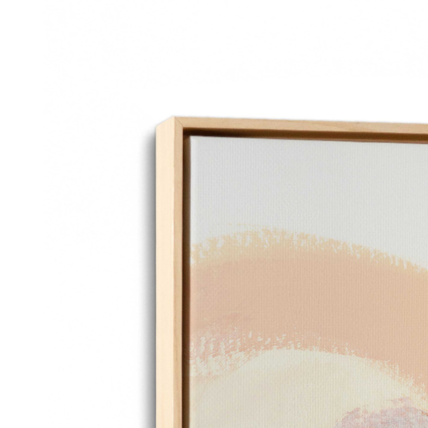 [Color:American Maple], Picture of art in a American Maple frame at an angle