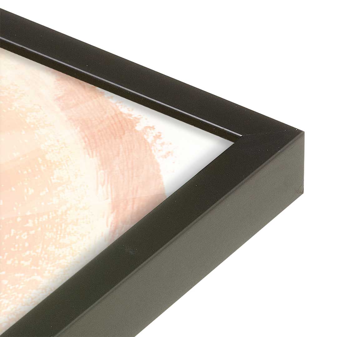 [Color:Satin Black], Picture of art in a Satin Black frame at an angle