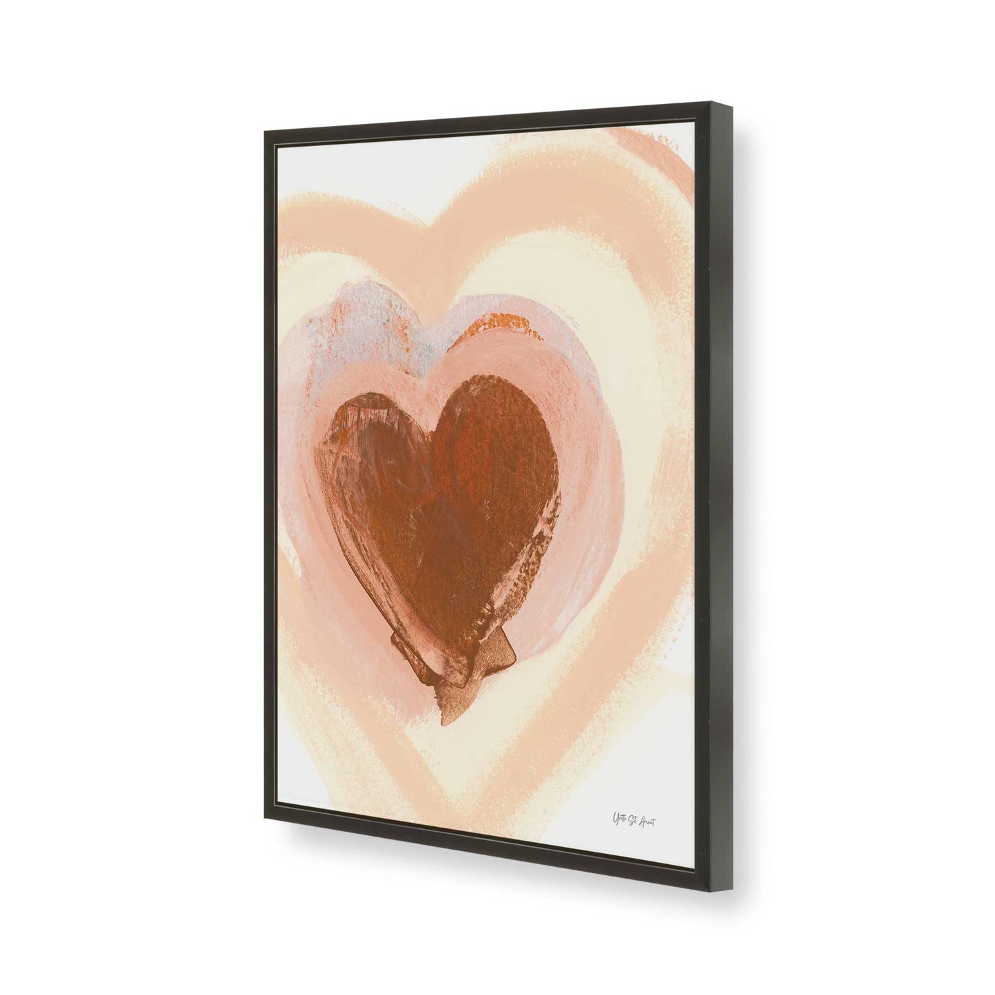 [Color:Satin Black], Picture of art in a Satin Black frame of the corner