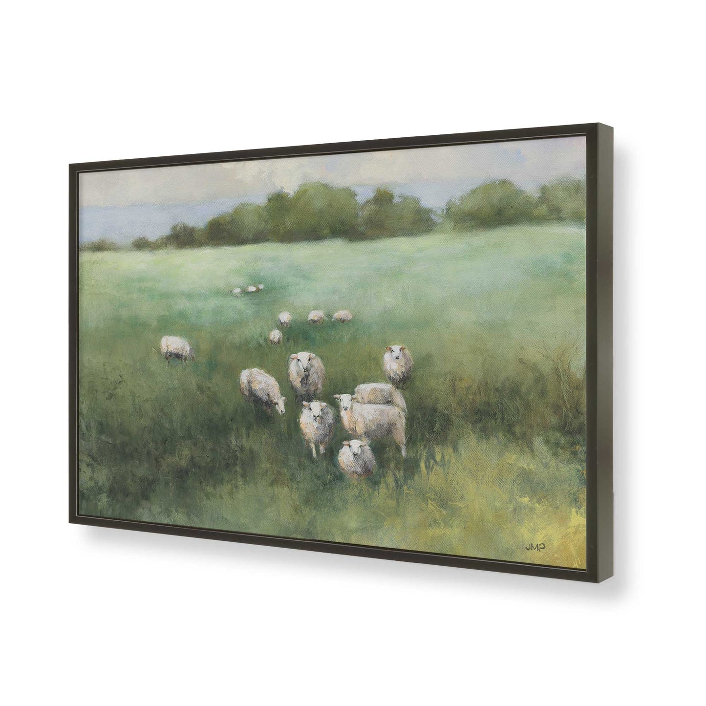 [Color:Satin Black], Picture of art in a Satin Black frame of the corner