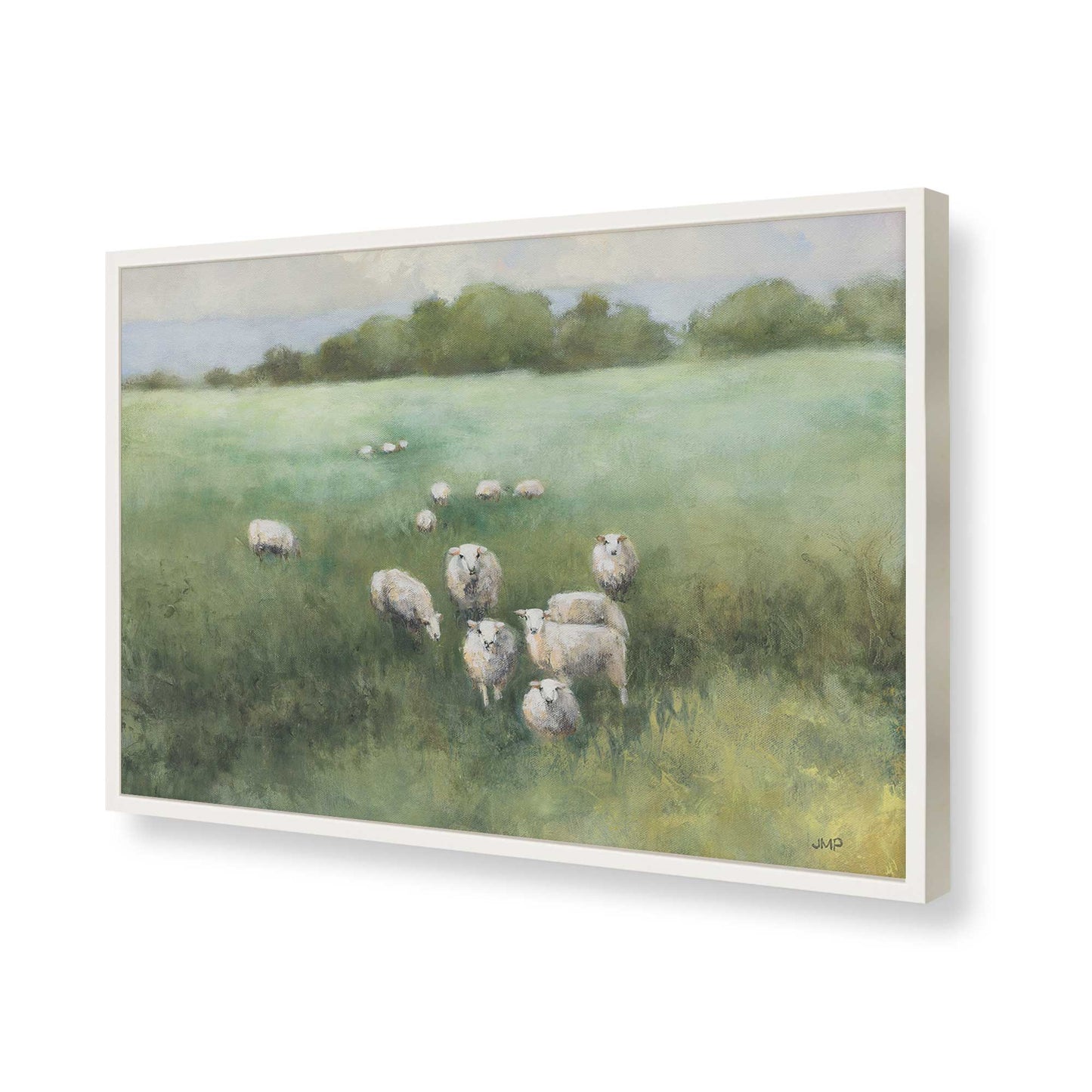 [Color:Opaque White], Picture of art in a Opaque White frame of the corner