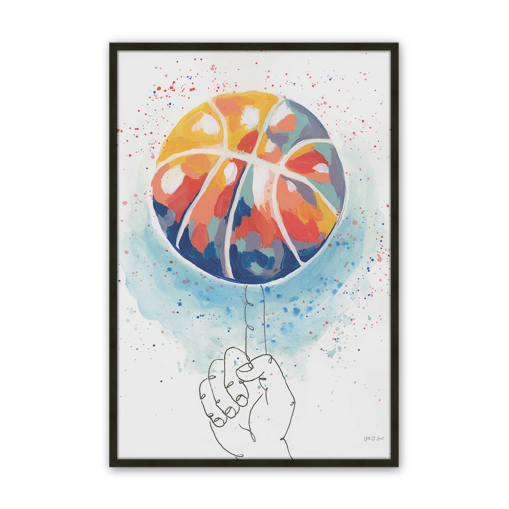 [Color:Satin Black], Picture of art in a Satin Black frame