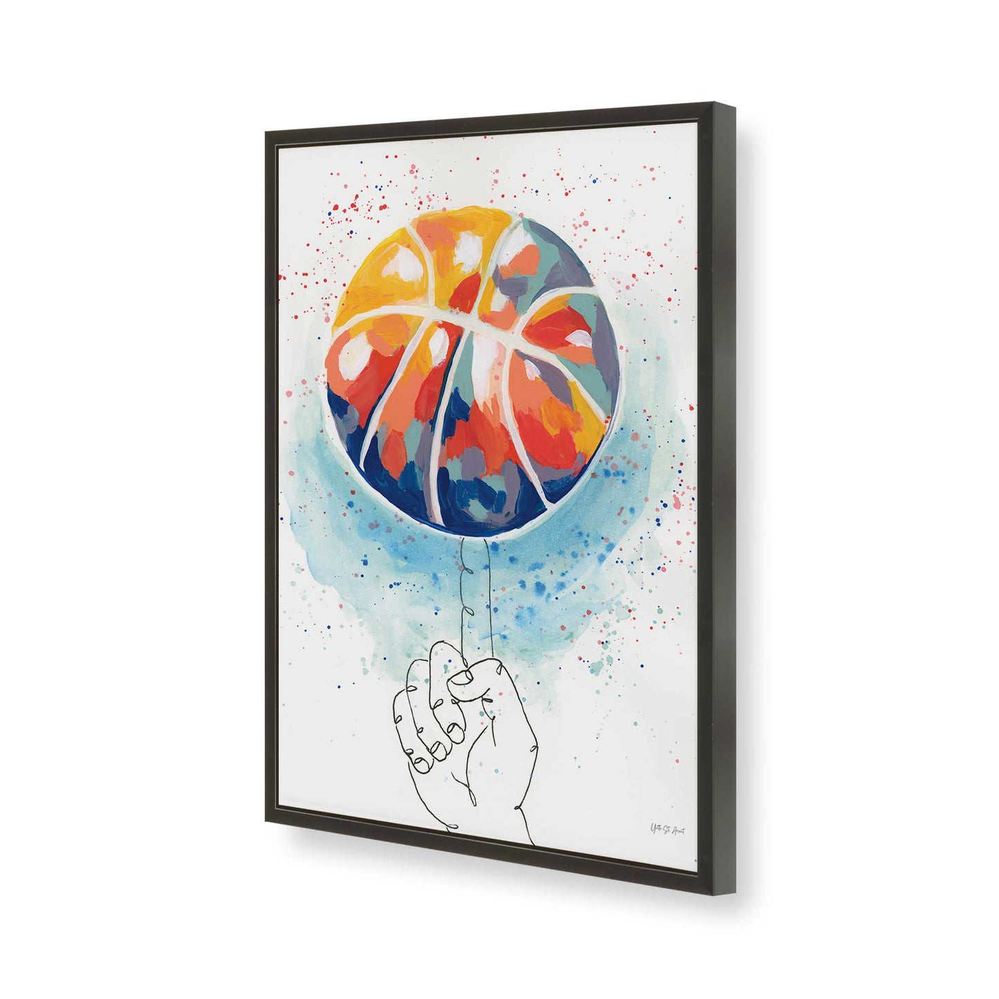 [Color:Satin Black], Picture of art in a Satin Black frame of the corner