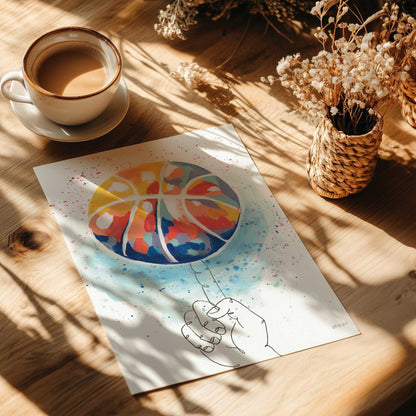 [Color:Rolled Print], Picture of close up of art