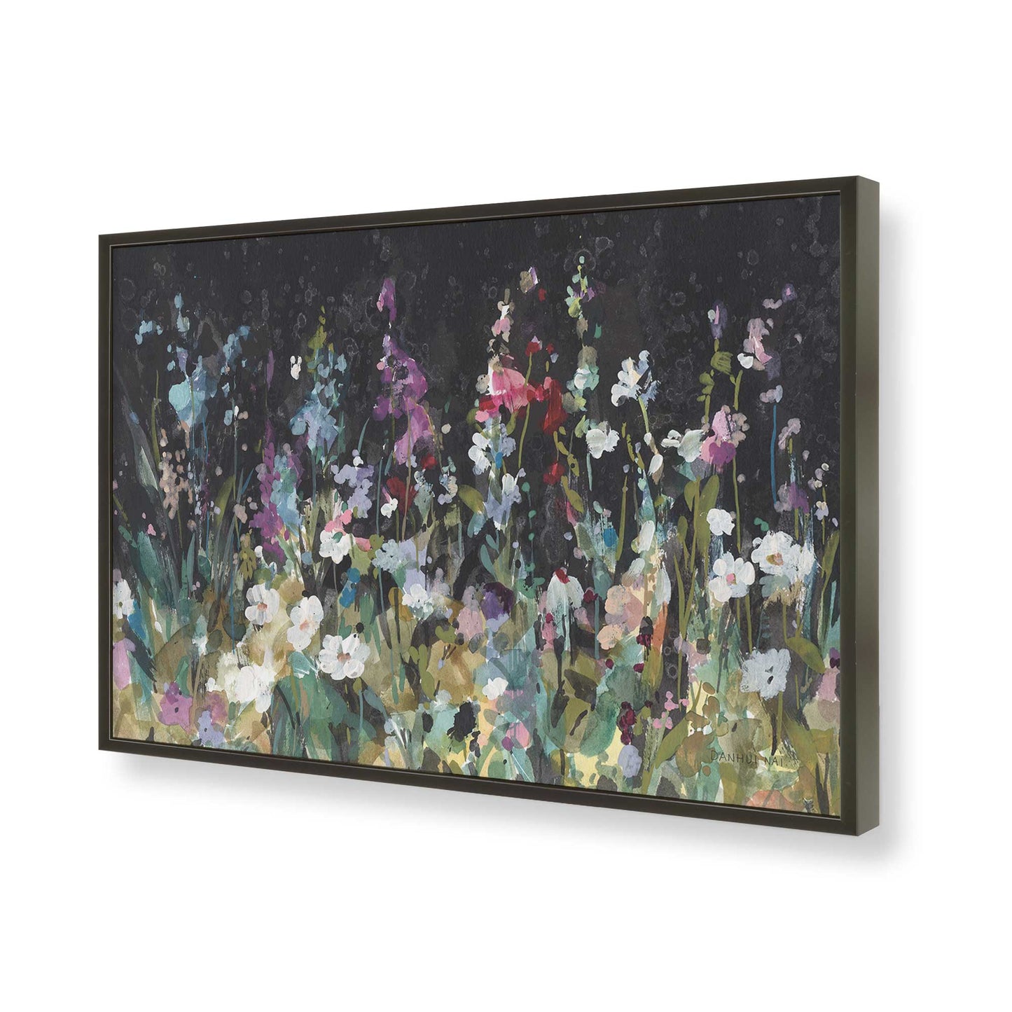 [Color:Satin Black], Picture of art in a Satin Black frame of the corner
