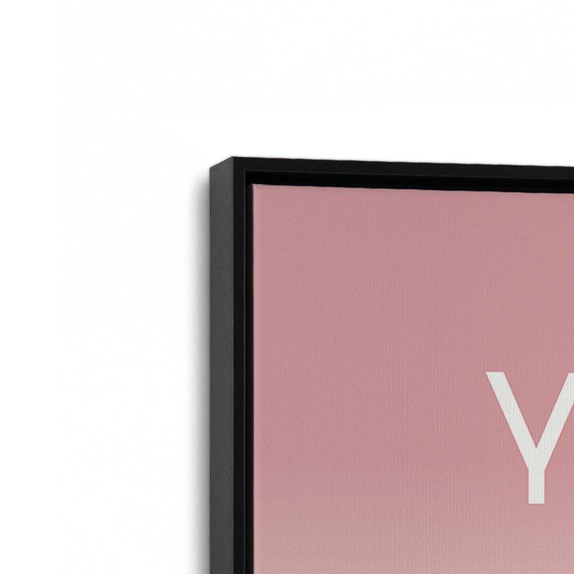 [Color:Satin Black], Picture of art in a Satin Black frame at an angle