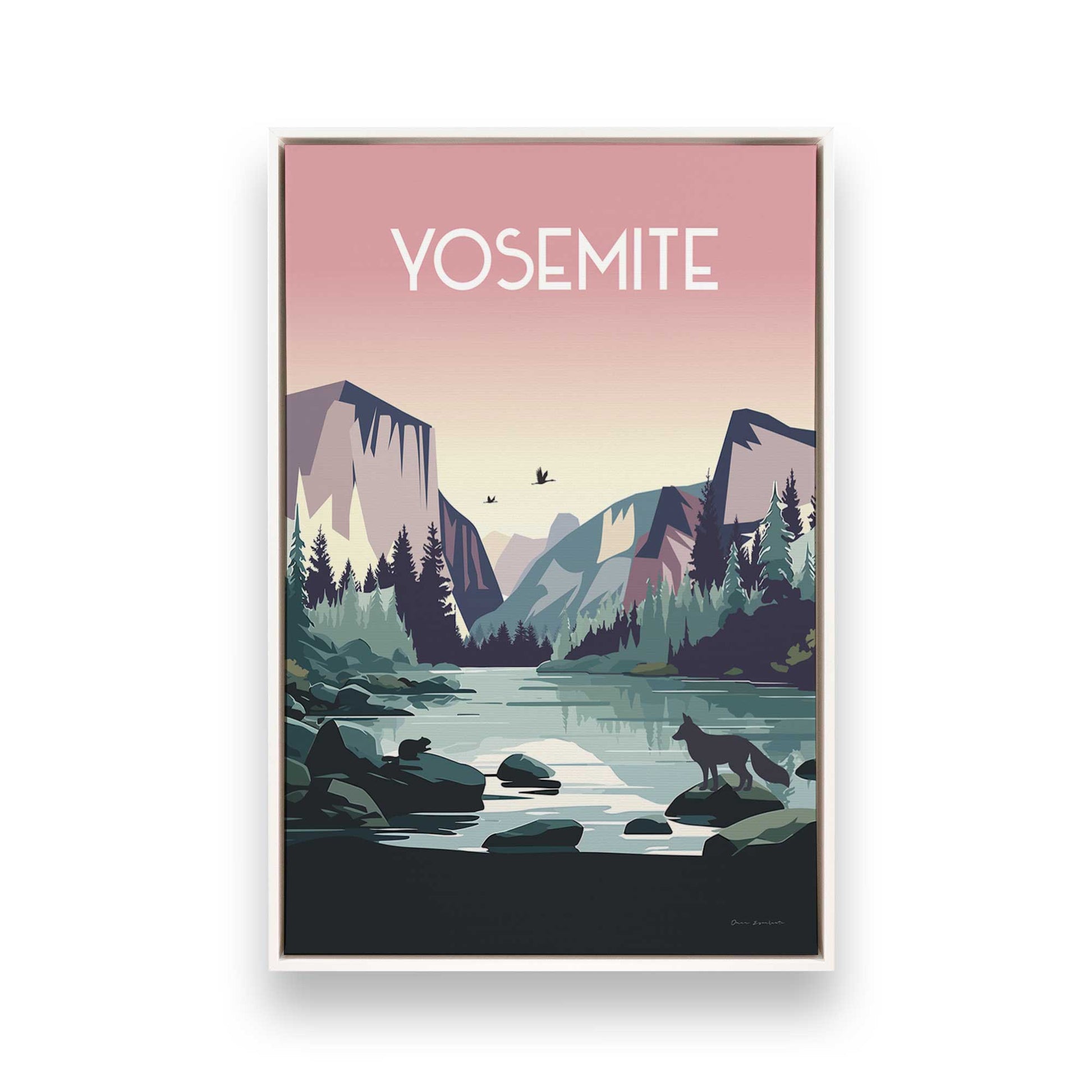 [Color:Opaque White], Picture of art in a White frame