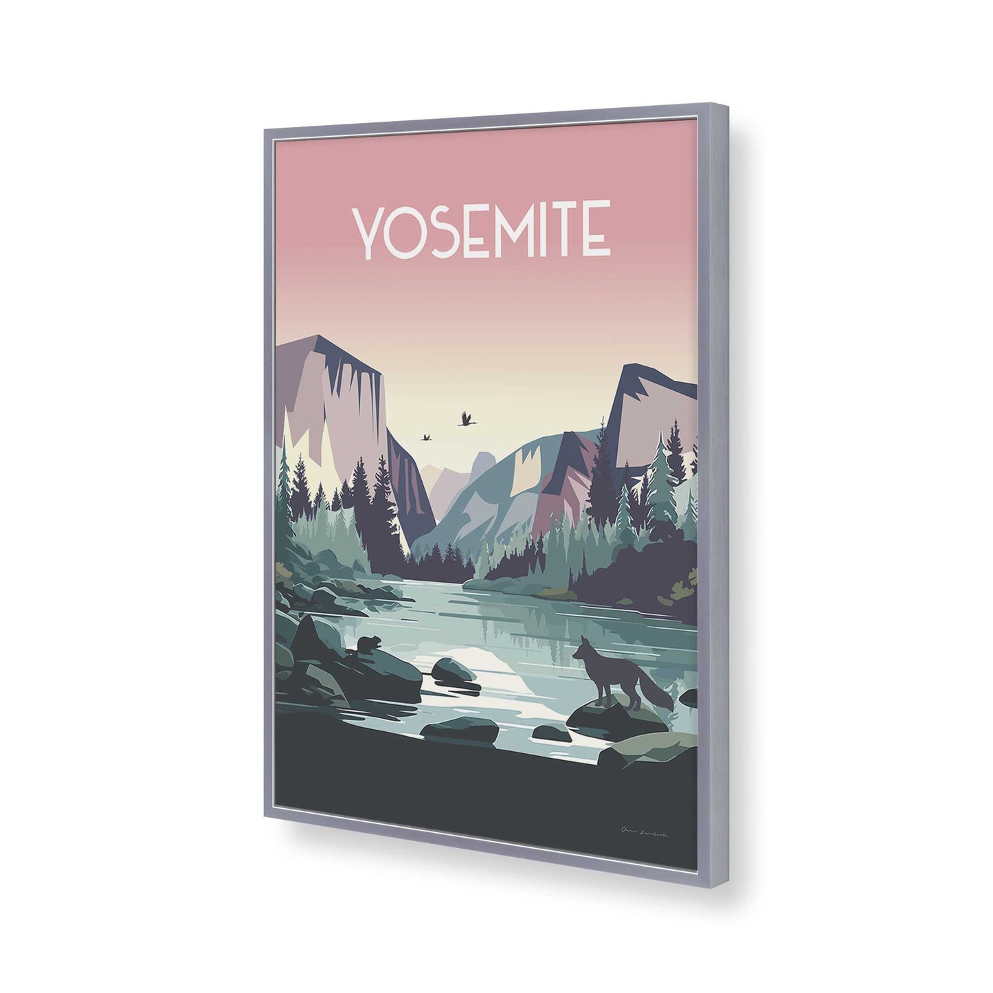 [Color:Polished Chrome], Picture of art in a Polished Chrome frame of the corner