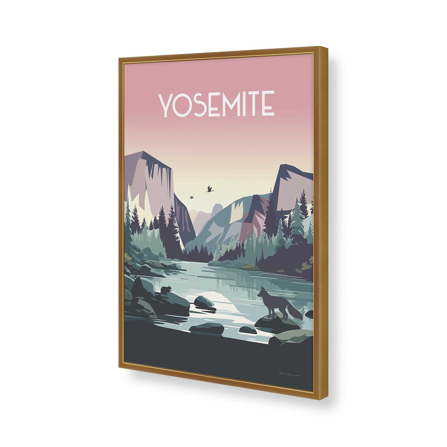 [Color:Polished Gold], Picture of art in a Polished Gold frame of the corner