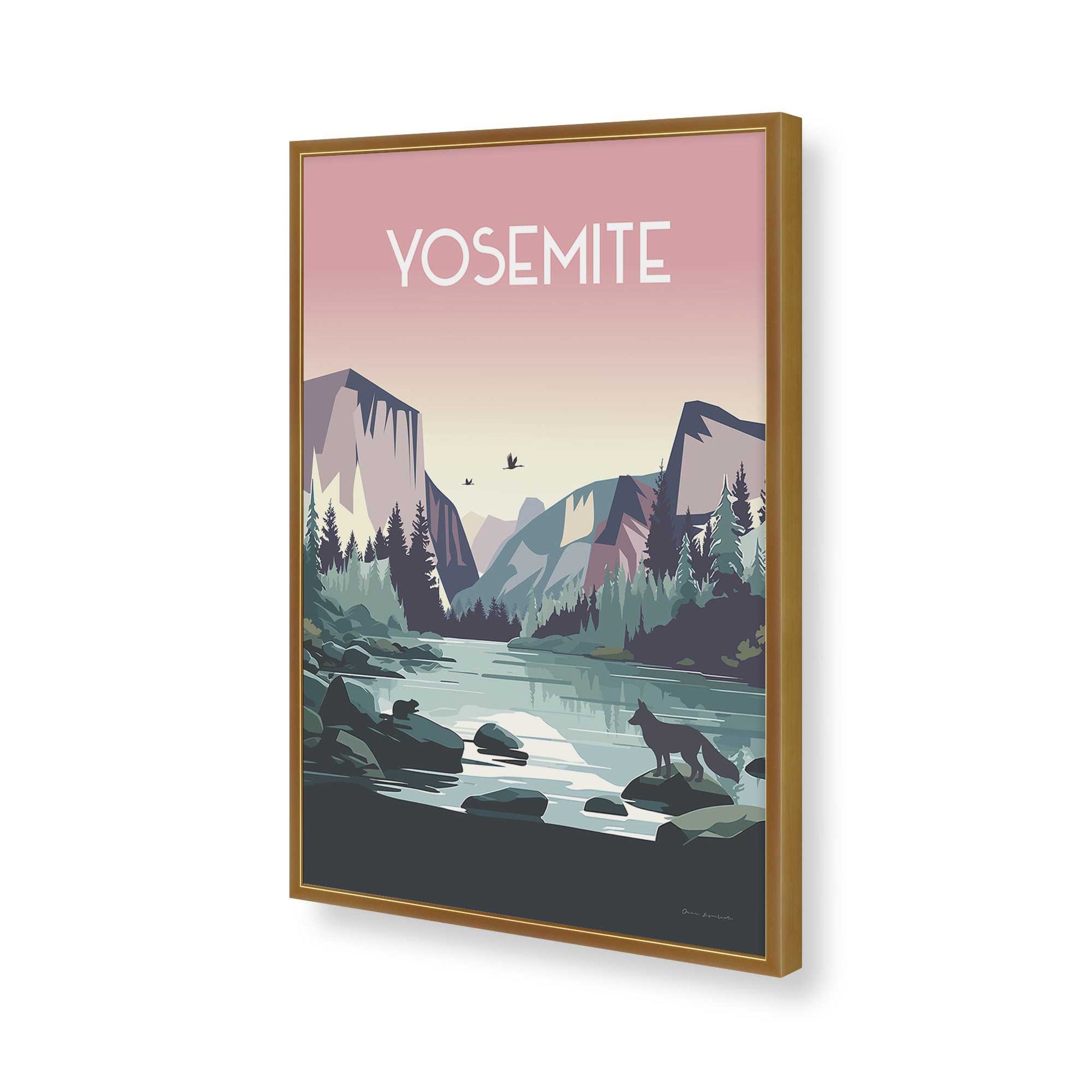 [Color:Polished Gold], Picture of art in a Polished Gold frame of the corner