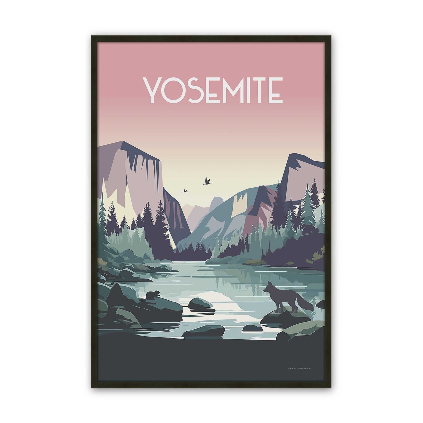 [Color:Satin Black], Picture of art in a Satin Black frame