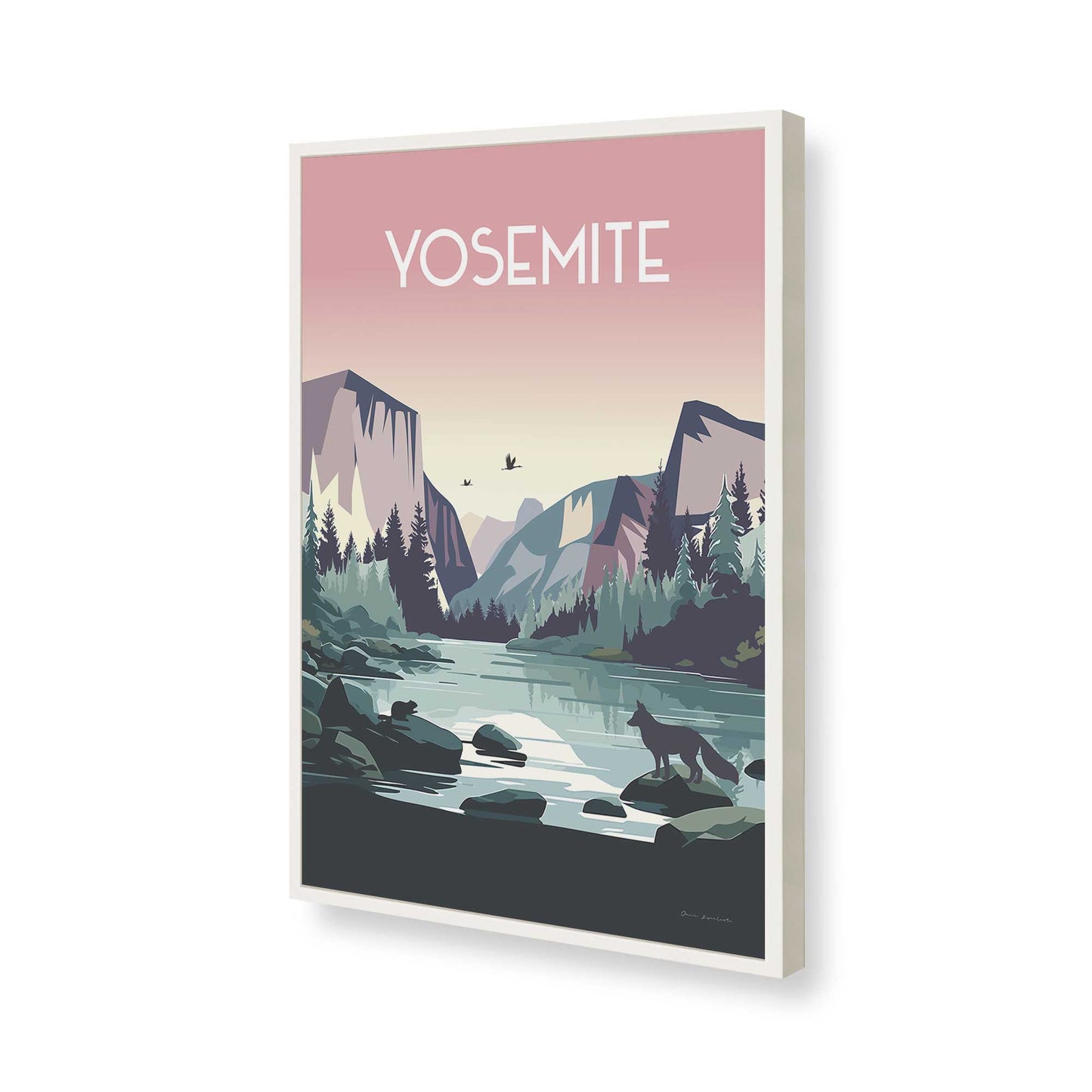 [Color:Opaque White], Picture of art in a Opaque White frame of the corner