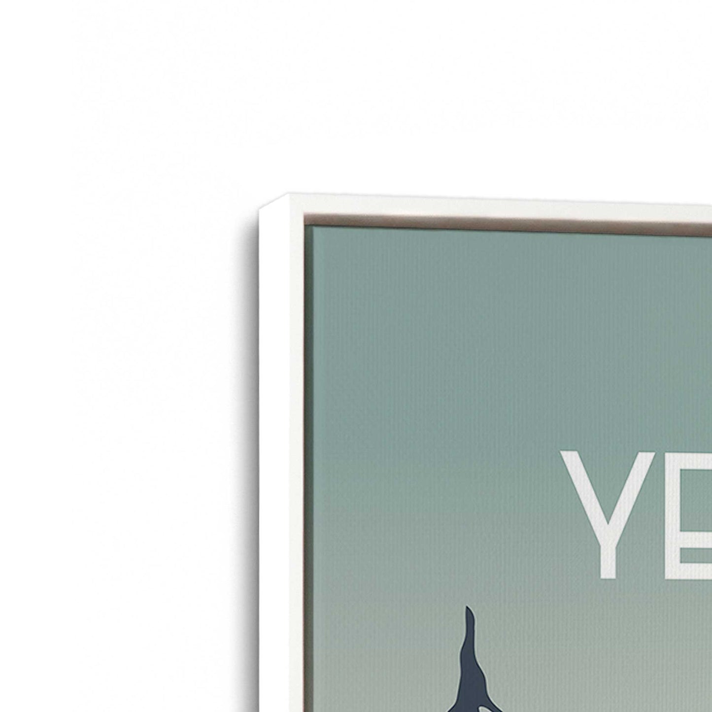 [Color:Opaque White], Picture of art in a White frame at an angle