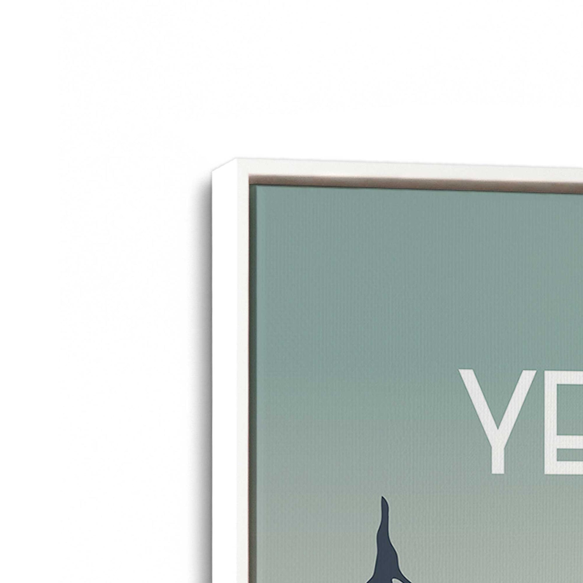 [Color:Opaque White], Picture of art in a White frame at an angle