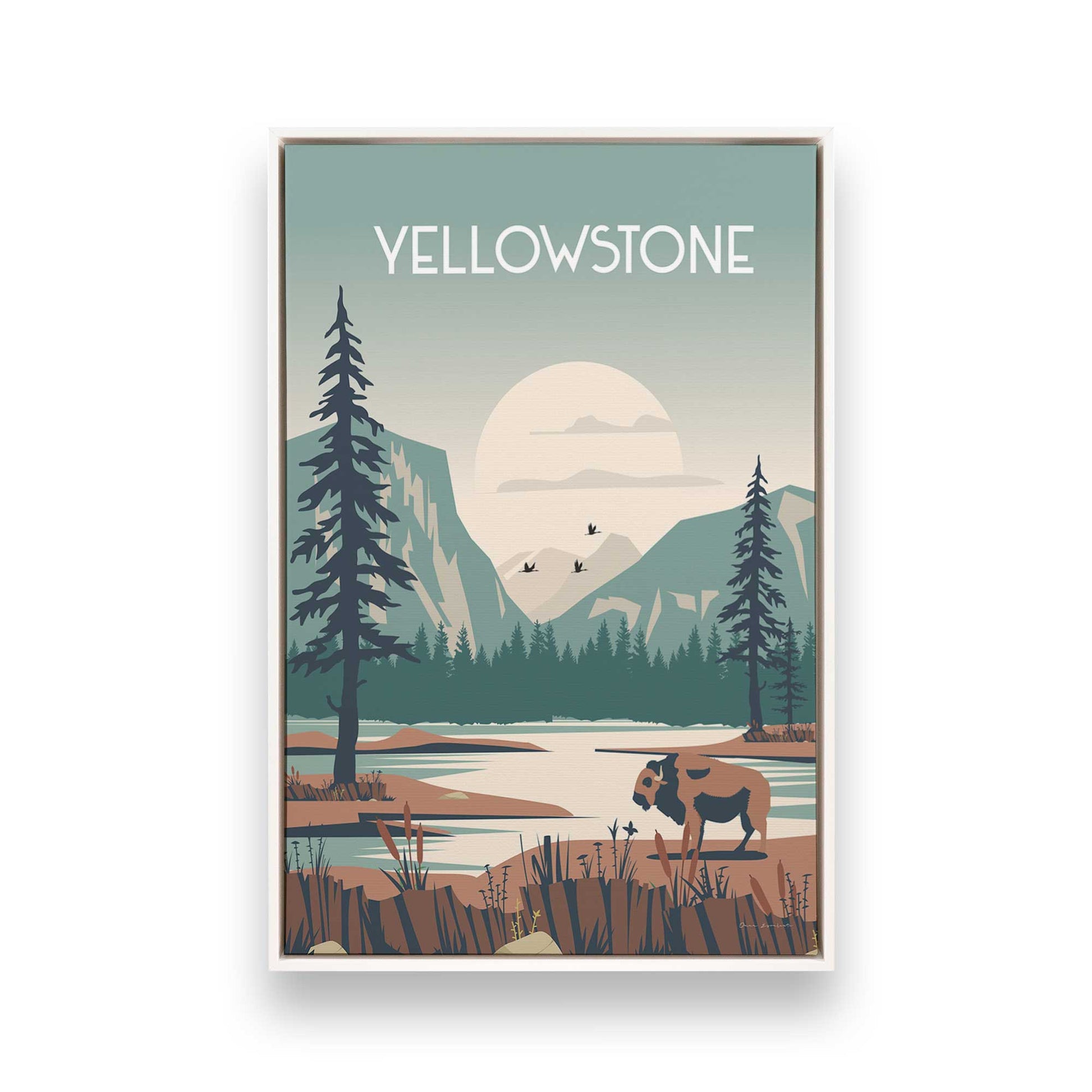 [Color:Opaque White], Picture of art in a White frame