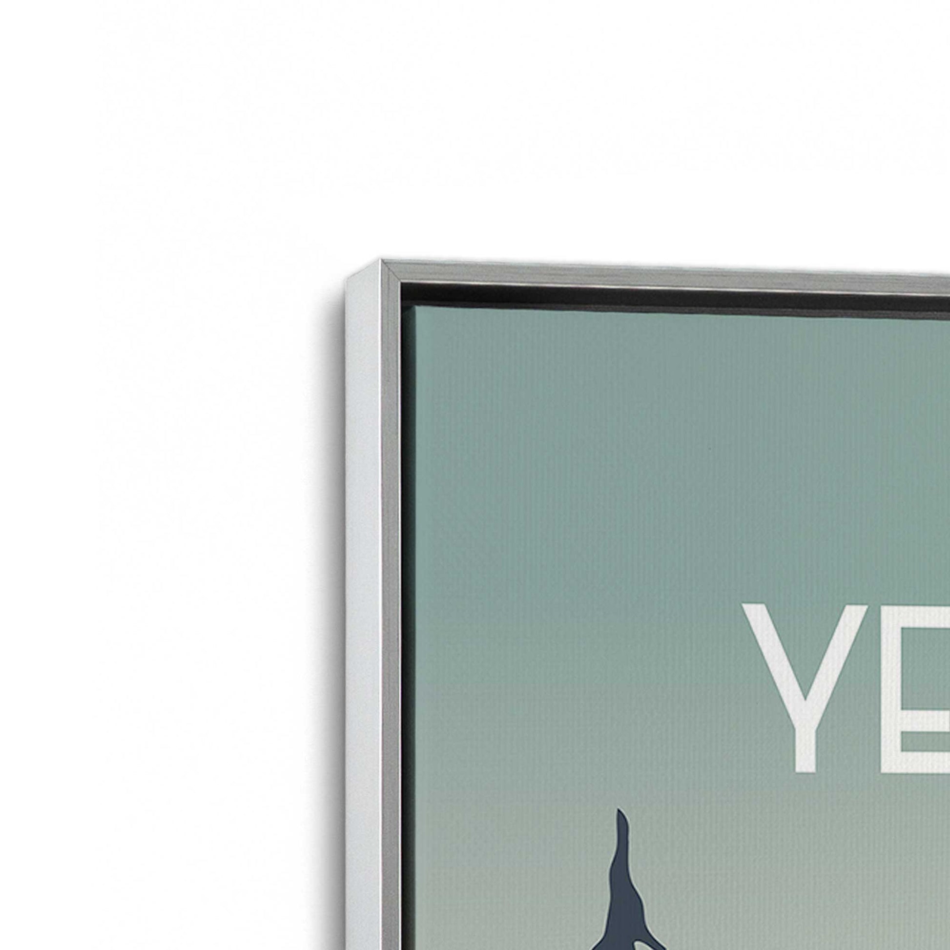 [Color:Polished Chrome], Picture of art in a Polished Chrome frame at an angle