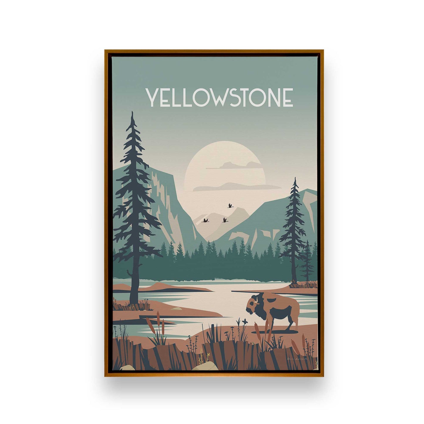 [Color:Polished Gold], Picture of art in a Polished Gold frame