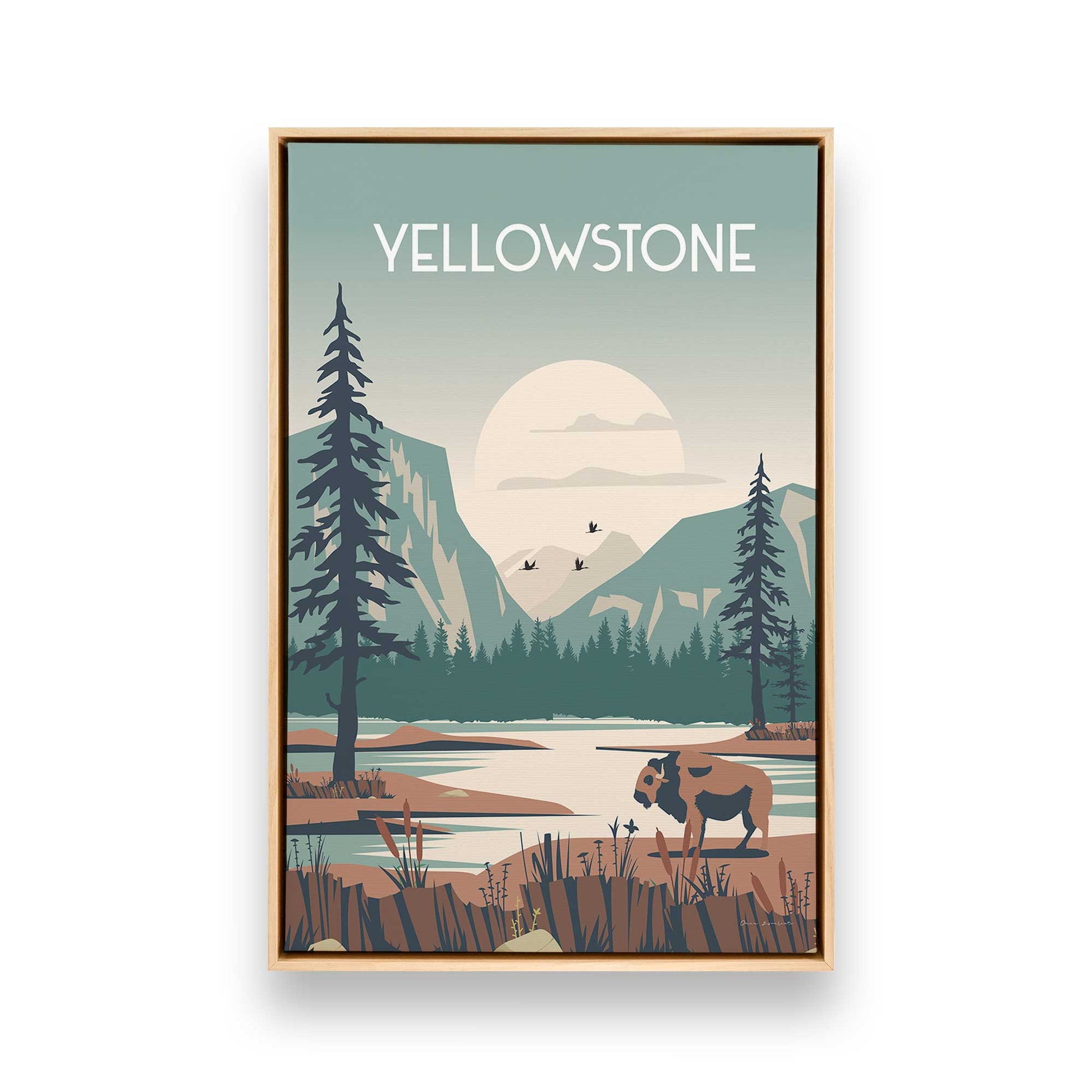 [Color:American Maple], Picture of art in a American Maple frame