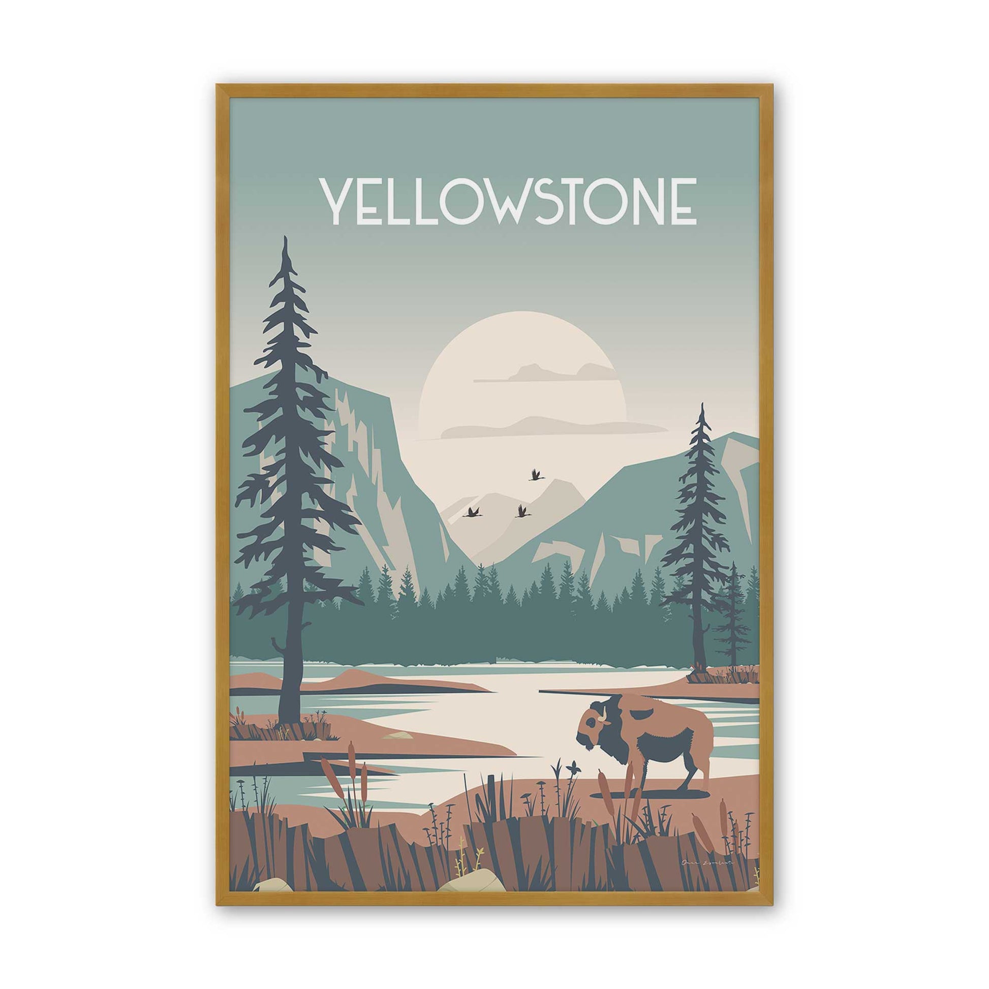 [Color:Polished Gold], Picture of art in a Polished Gold frame