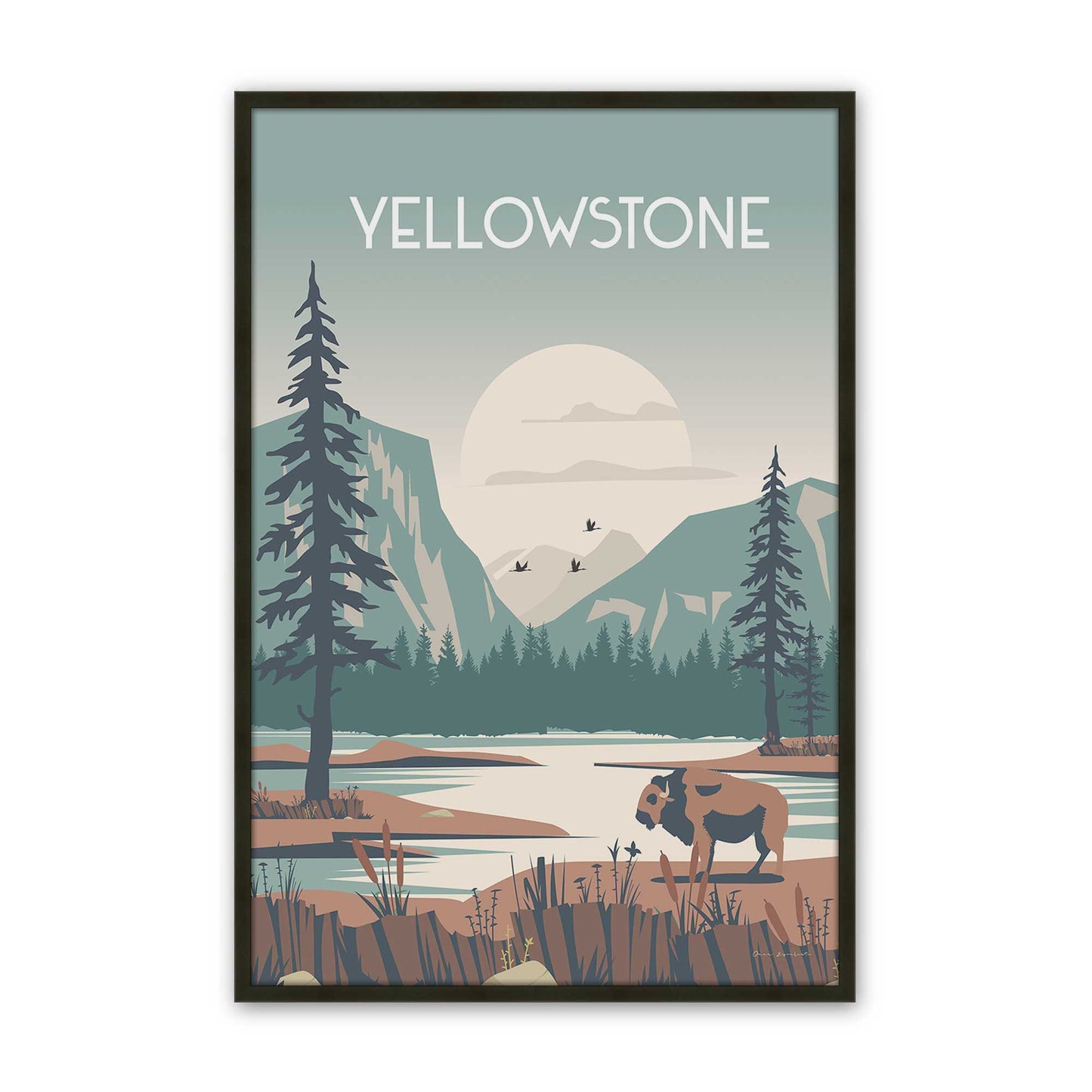 [Color:Satin Black], Picture of art in a Satin Black frame