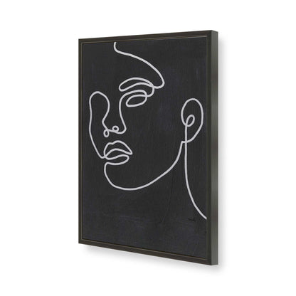 [Color:Satin Black], Picture of art in a Satin Black frame of the corner