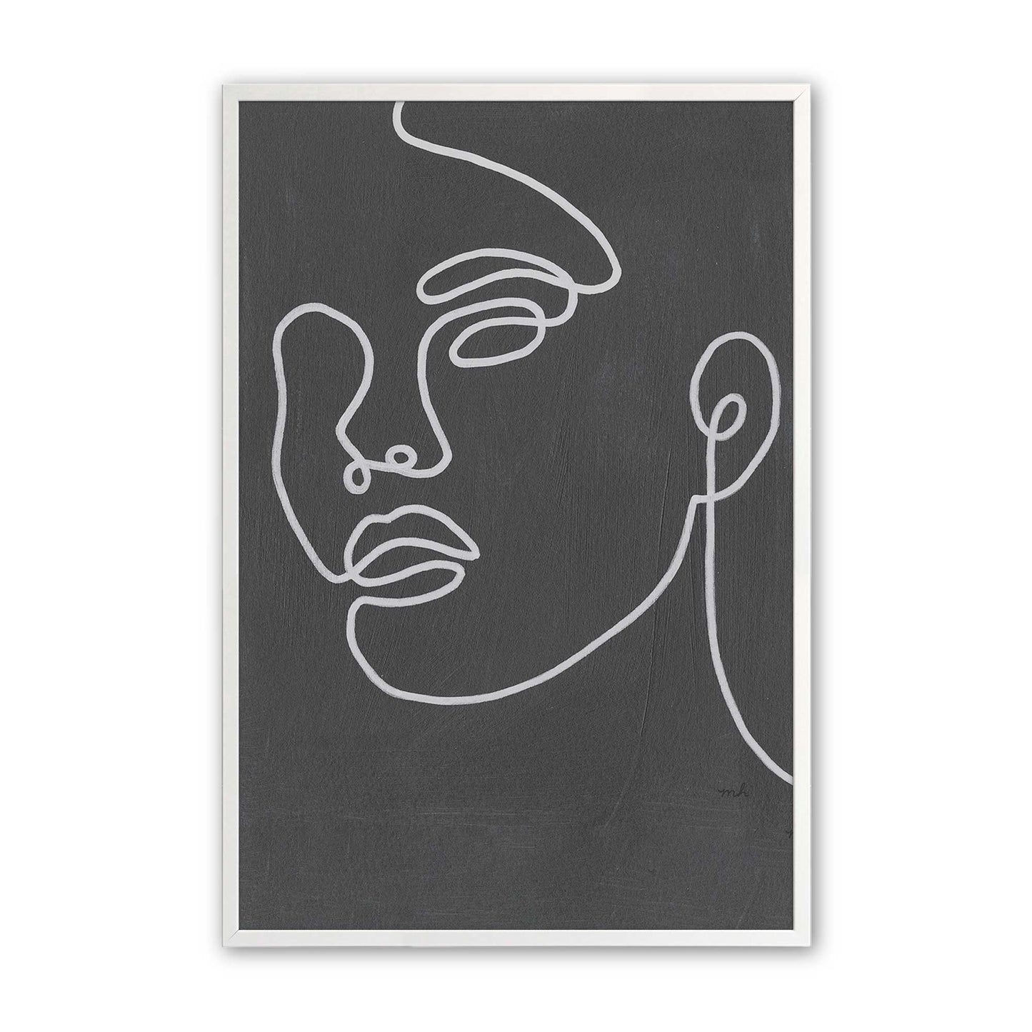 [Color:Opaque White], Picture of art in a Opaque White frame