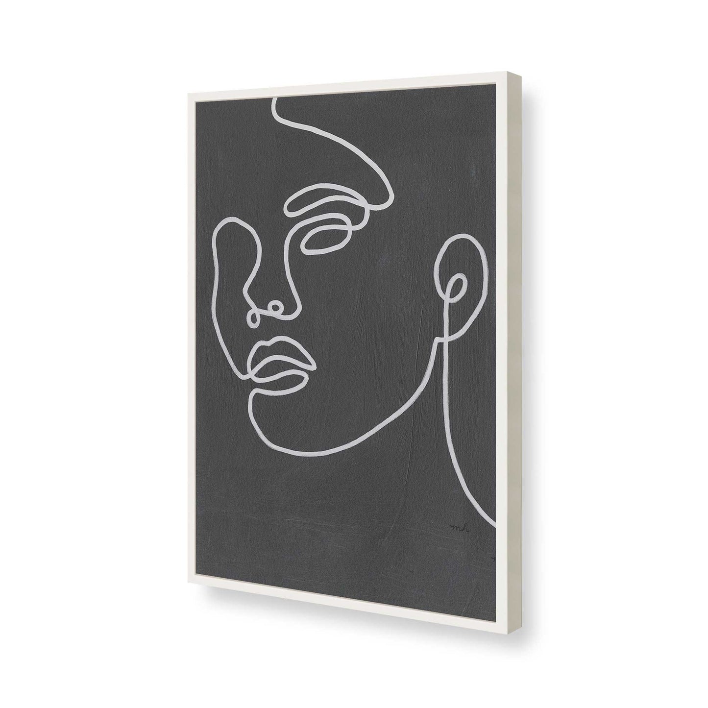 [Color:Opaque White], Picture of art in a Opaque White frame of the corner