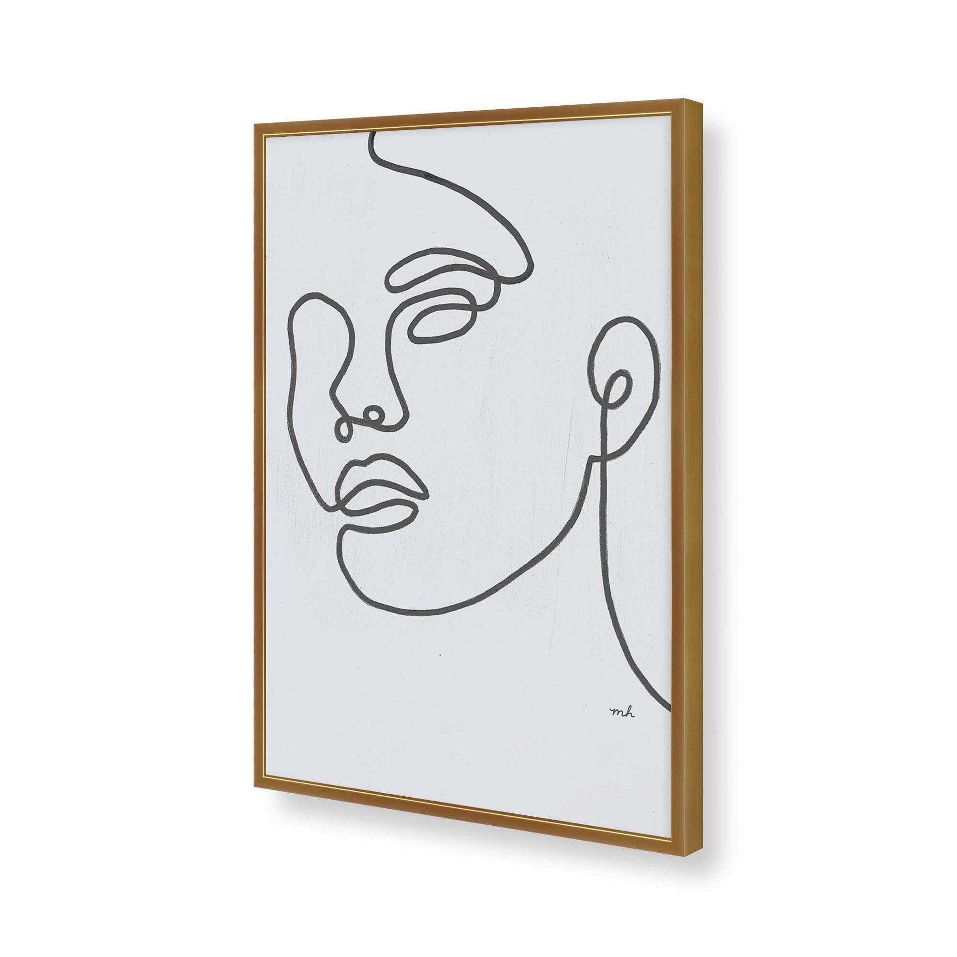 [Color:Polished Gold], Picture of art in a Polished Gold frame of the corner