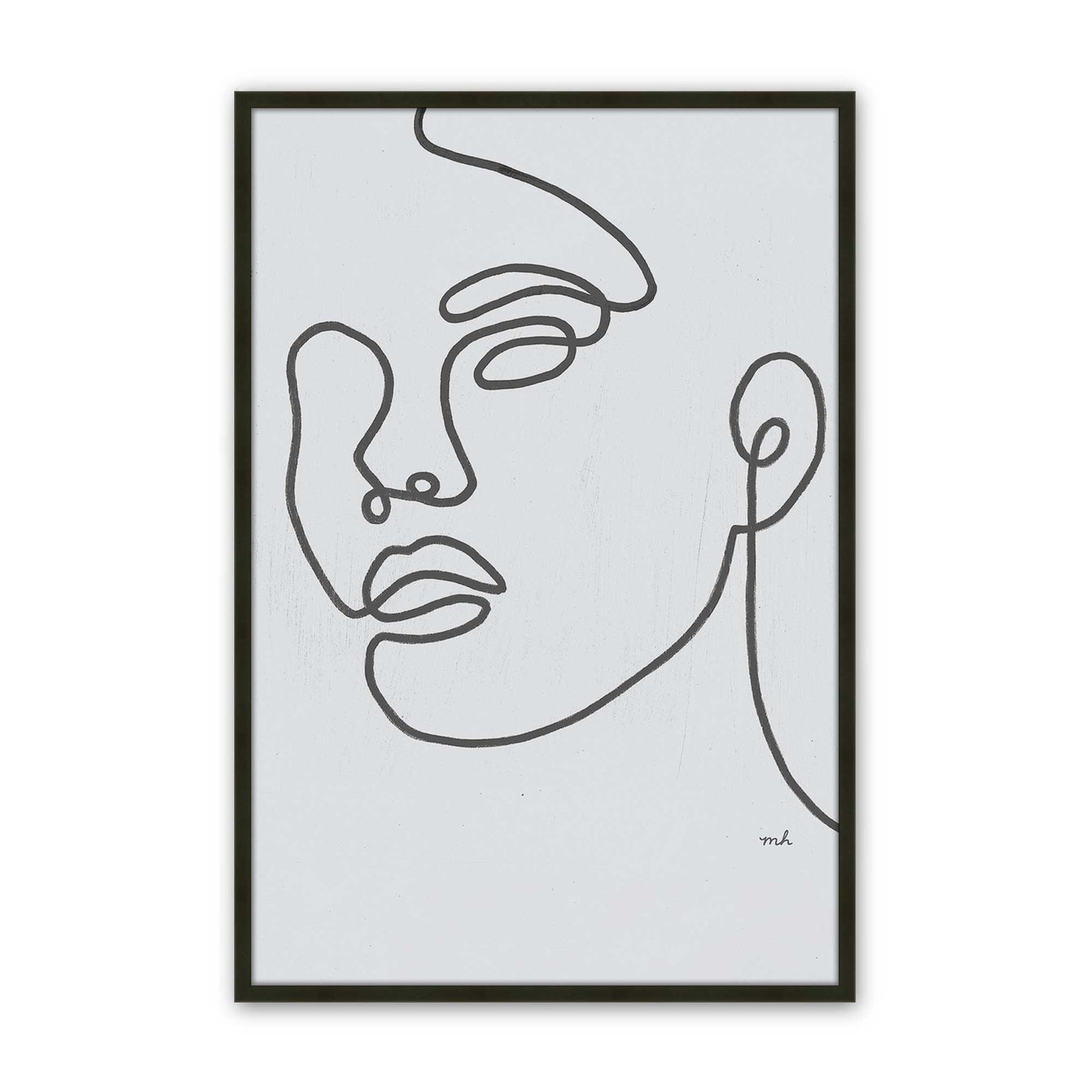 [Color:Satin Black], Picture of art in a Satin Black frame