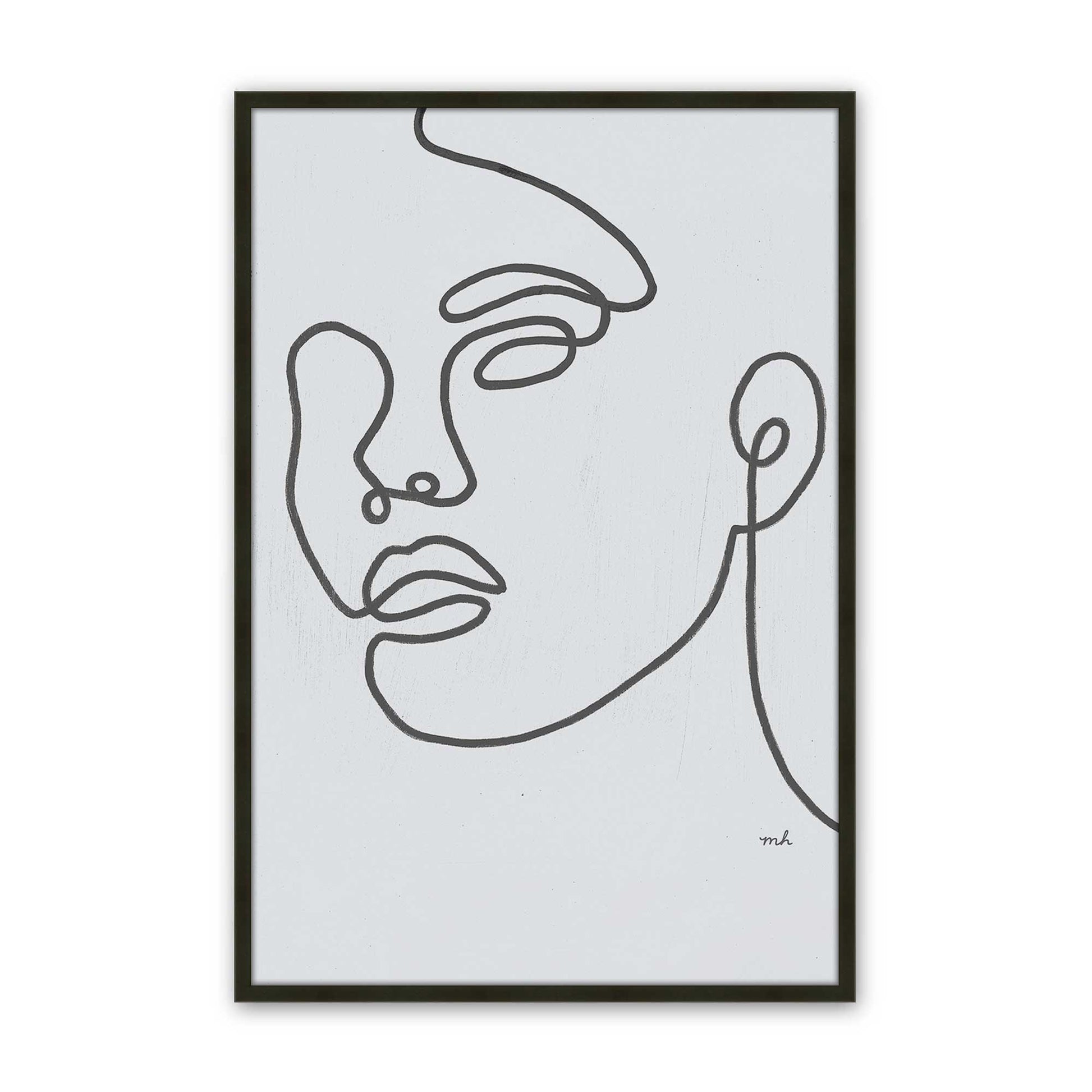 [Color:Satin Black], Picture of art in a Satin Black frame