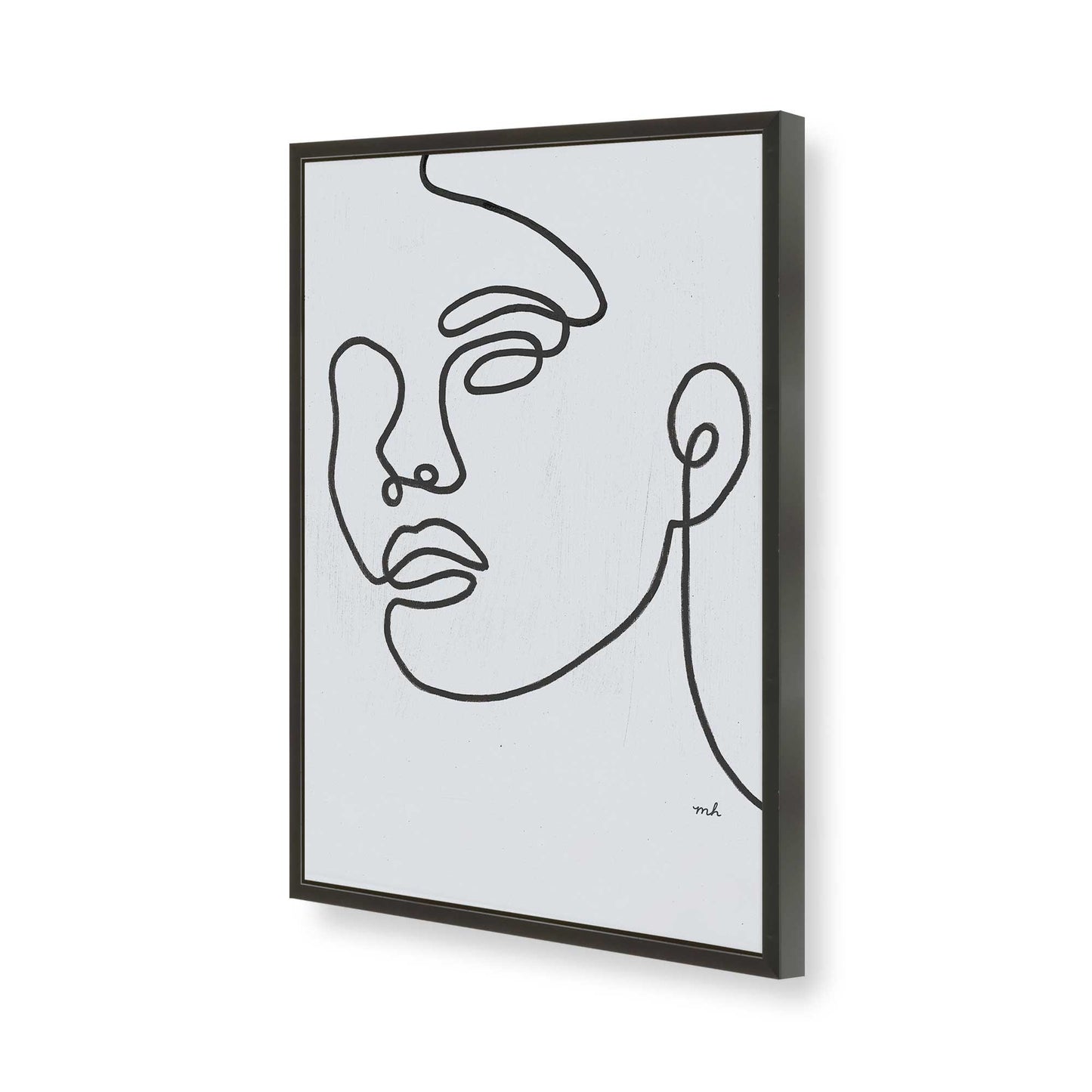 [Color:Satin Black], Picture of art in a Satin Black frame of the corner